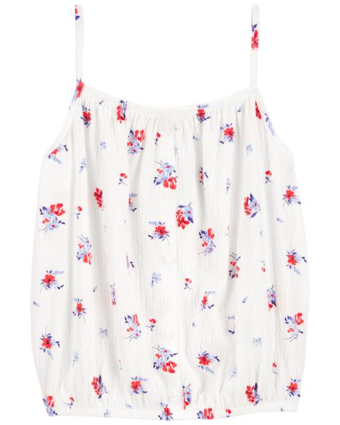 Oshkosh Kid Floral Tank with Red Short