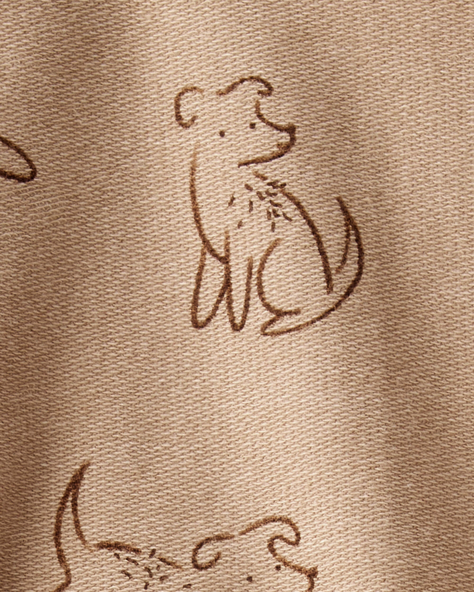 Carter's Baby Boy Dog French Terry Long-Sleeve Tee & Pant Set - Brown