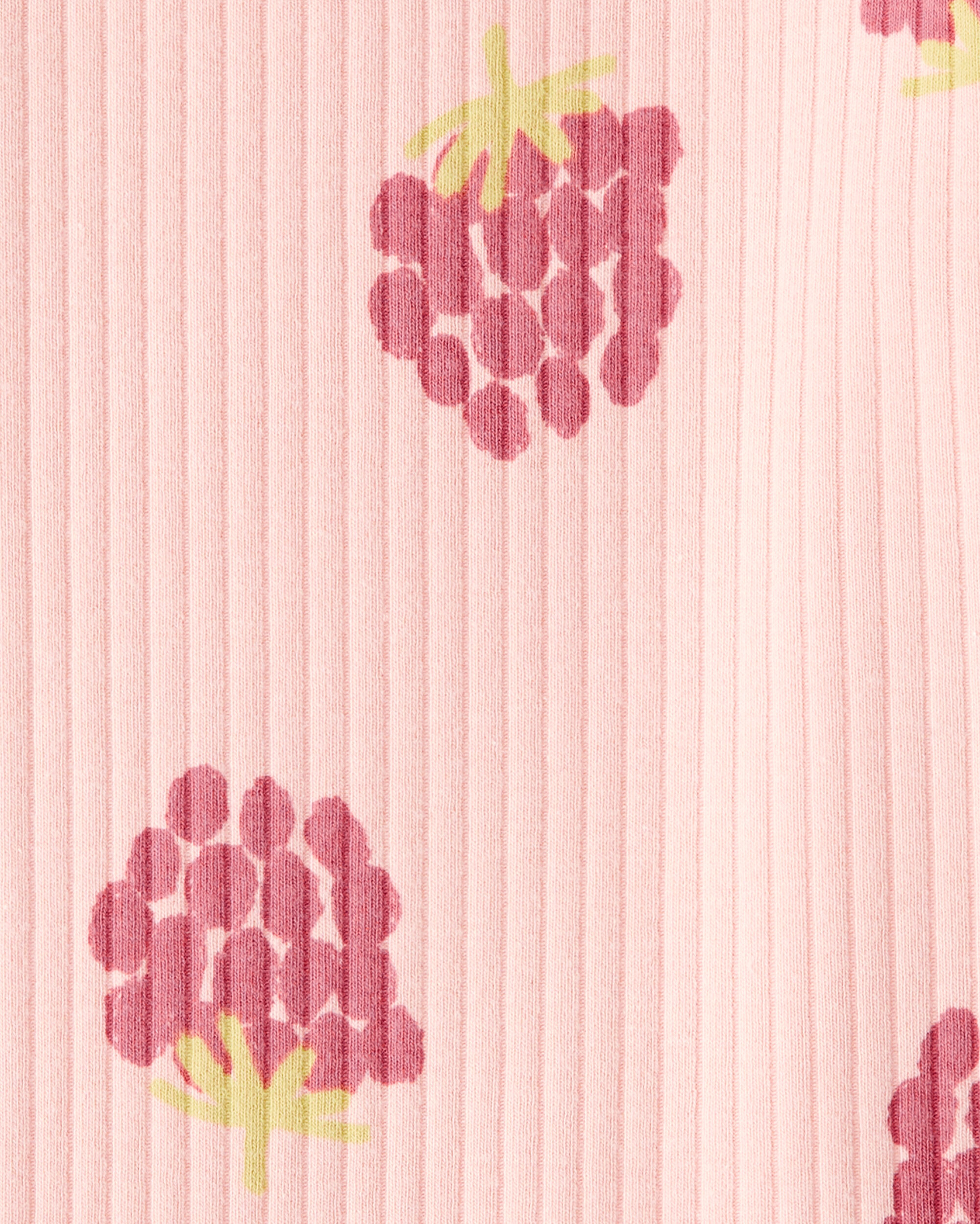 Carter's Baby Girl Raspberry Print Long-Sleeve Fashion Bodysuit - Pink