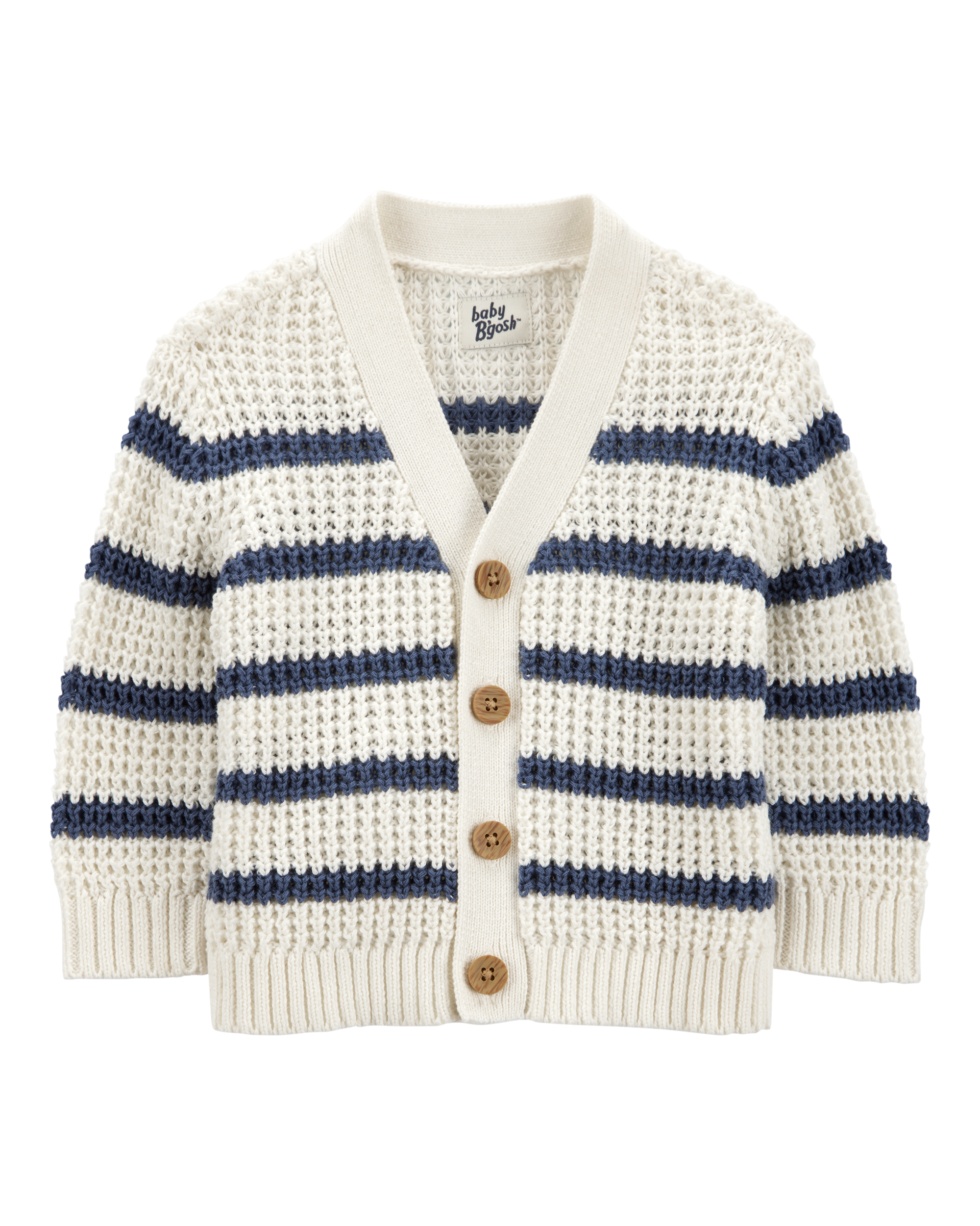 Carter's Baby 2-Piece Striped Sweater Knit Cardigan & Roll-Up Cuff Jeans Set