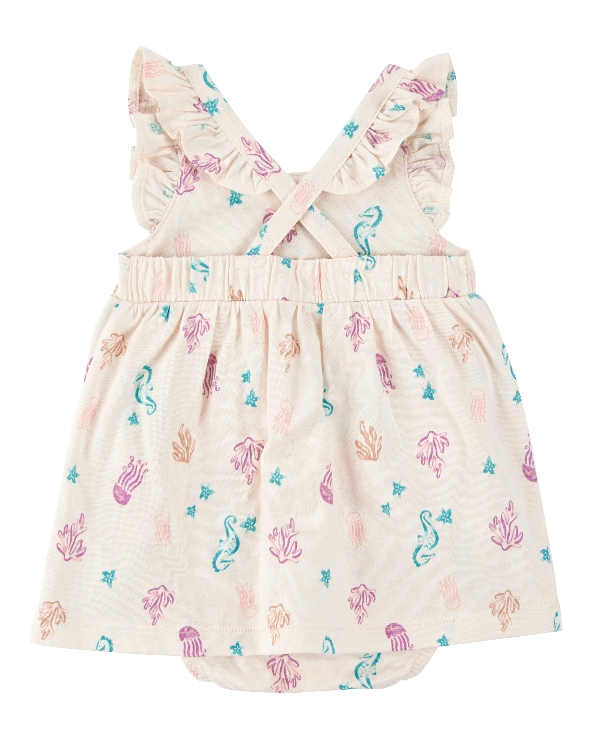 Carter's Baby Girl Sea Print Cotton Sunsuit