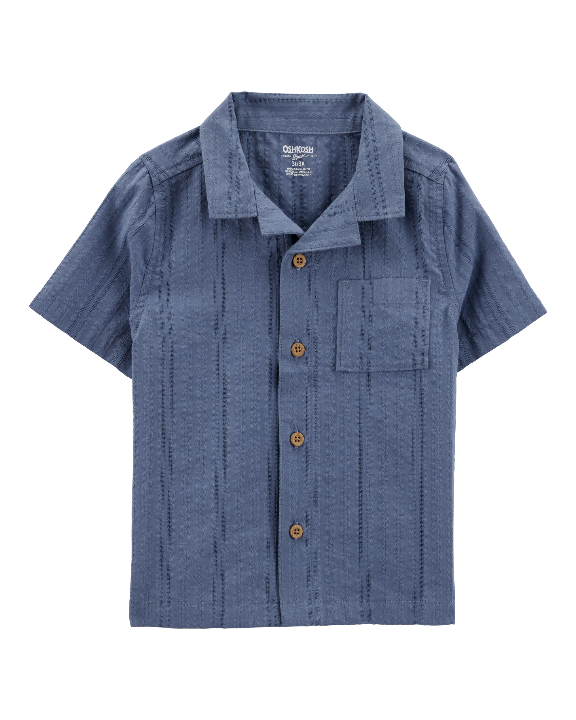 Carter's Toddler 2-Piece Seersucker Button-Down Shirt & Drawstring Shorts Set - Blue