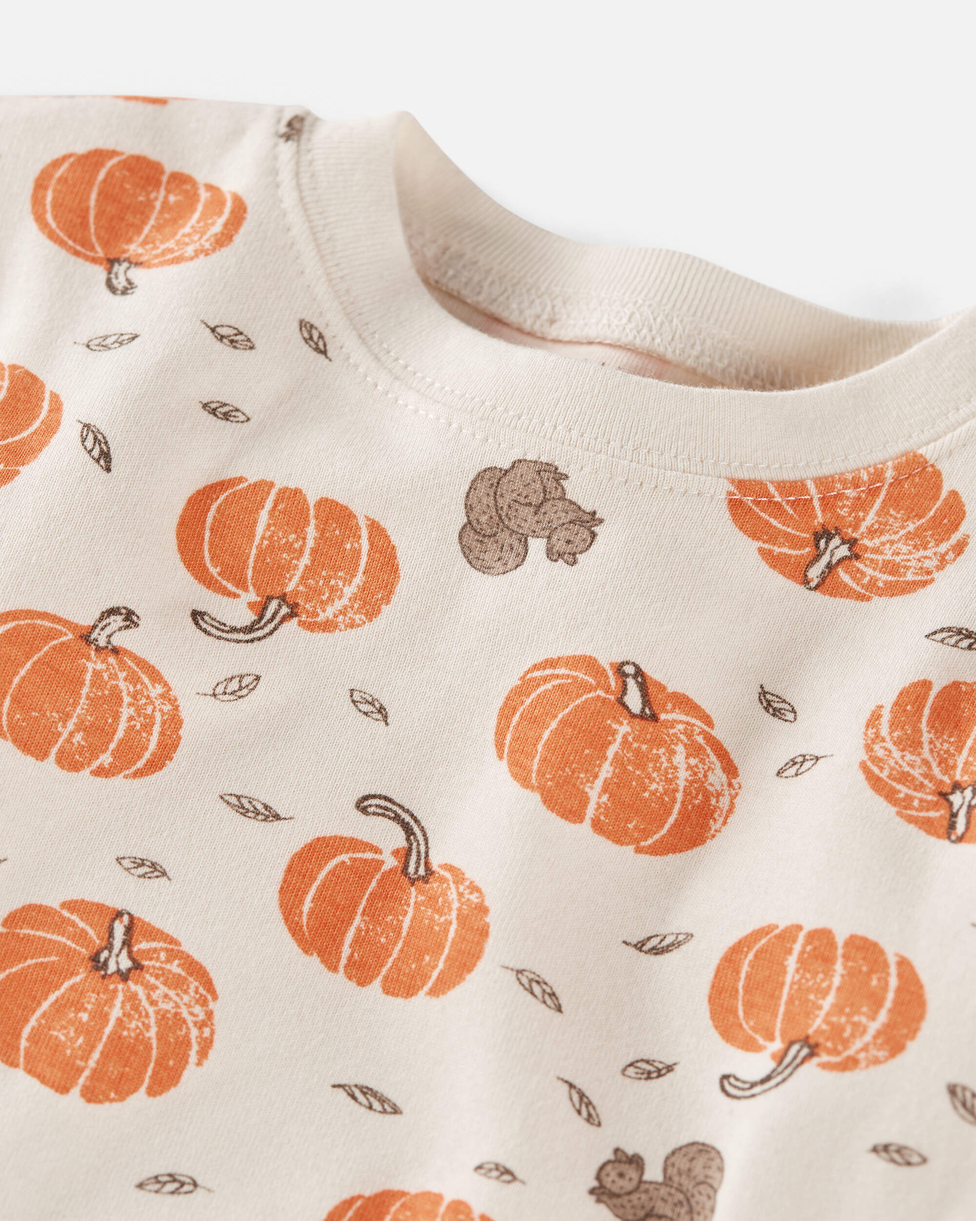 Carter's Toddler Organic Cotton Pajamas in Harvest Pumpkins Print