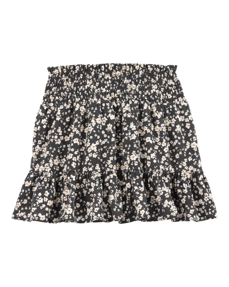Oshkosh Floral Print Drawstring Skirt