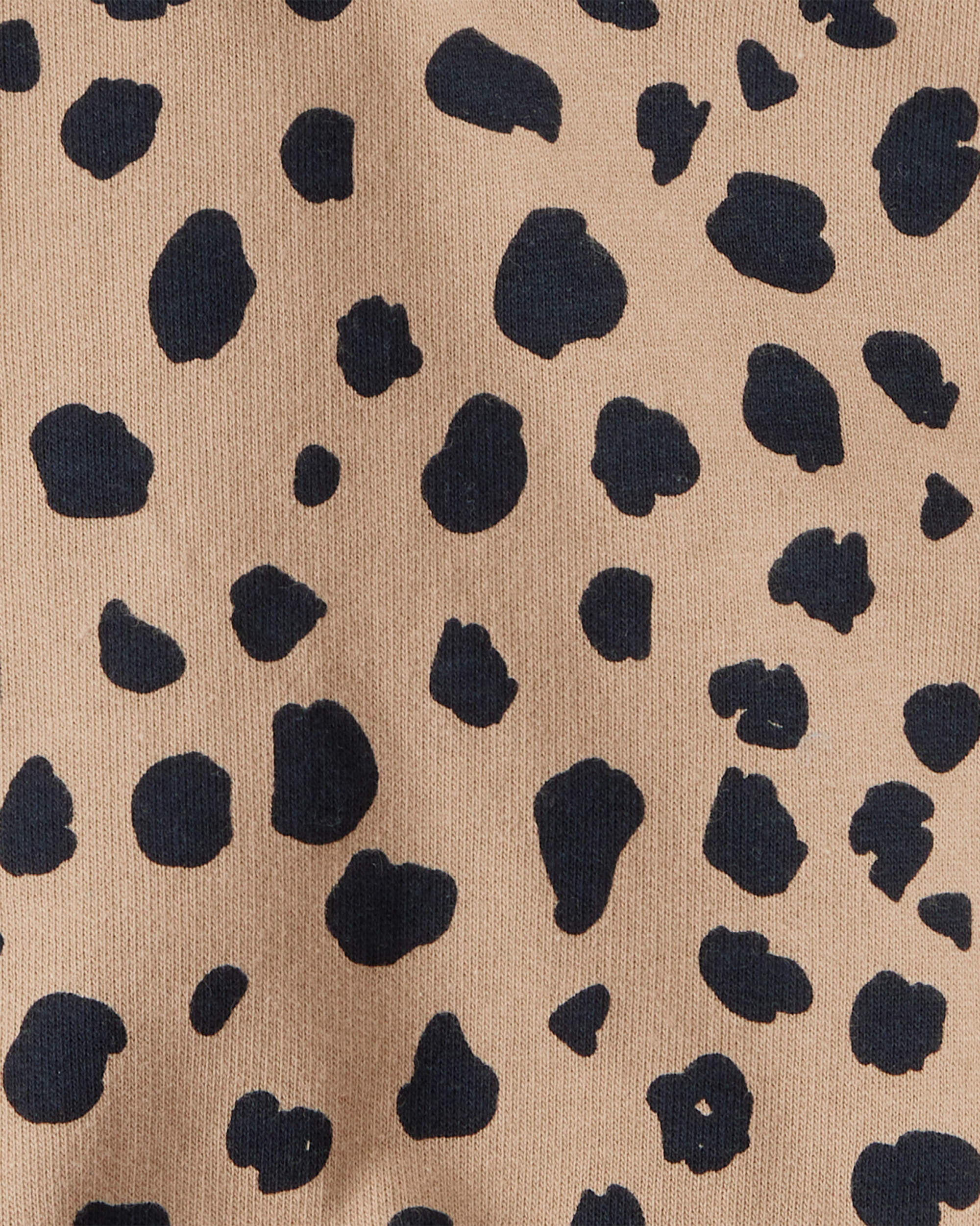 Carter's Baby Leopard Hooded Long-Sleeve Bubble Romper - Brown