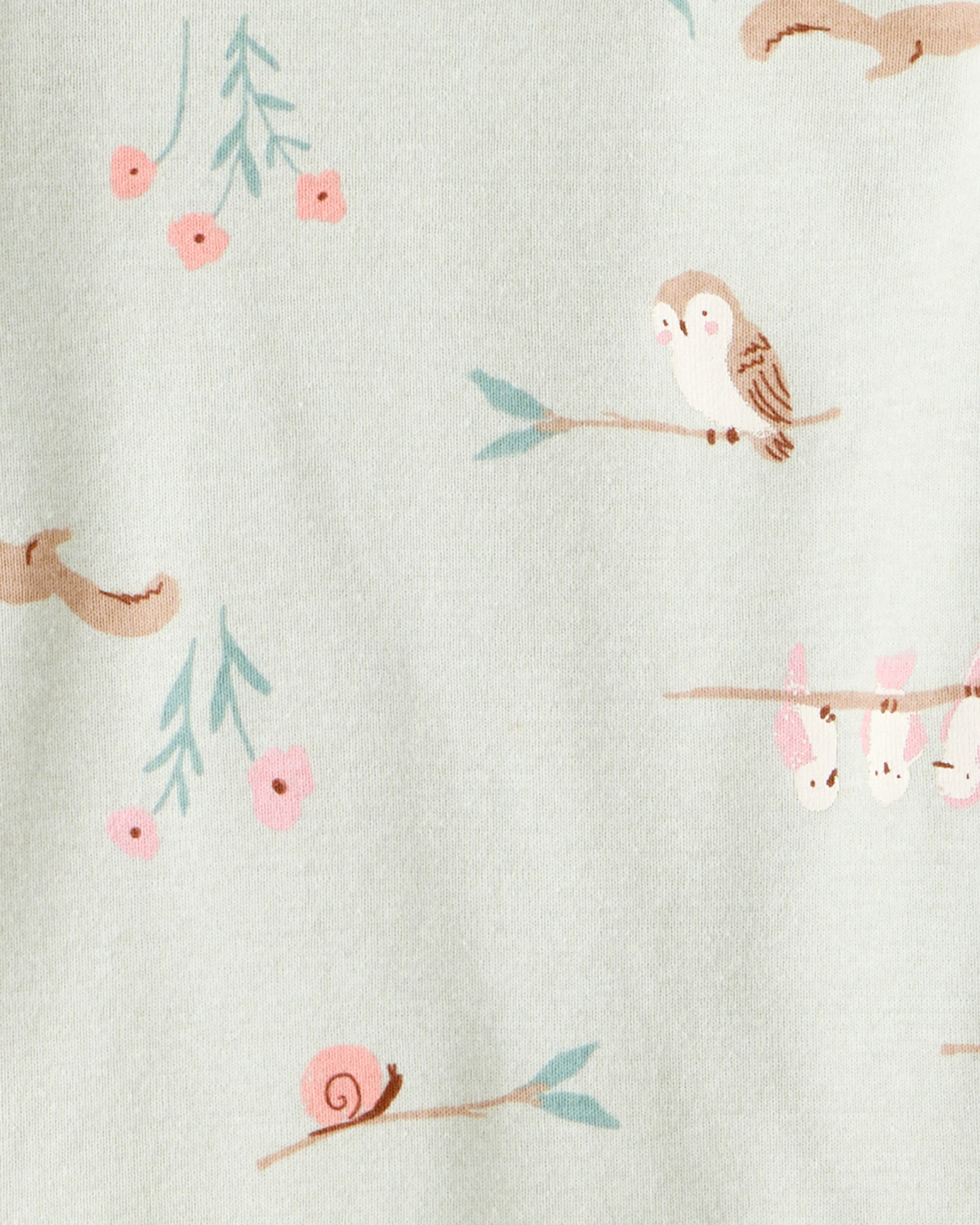 Carter's Baby Girl 4-Pack Owl Print Cotton Long-Sleeve Multipack Bodysuits - Green/Pink/White