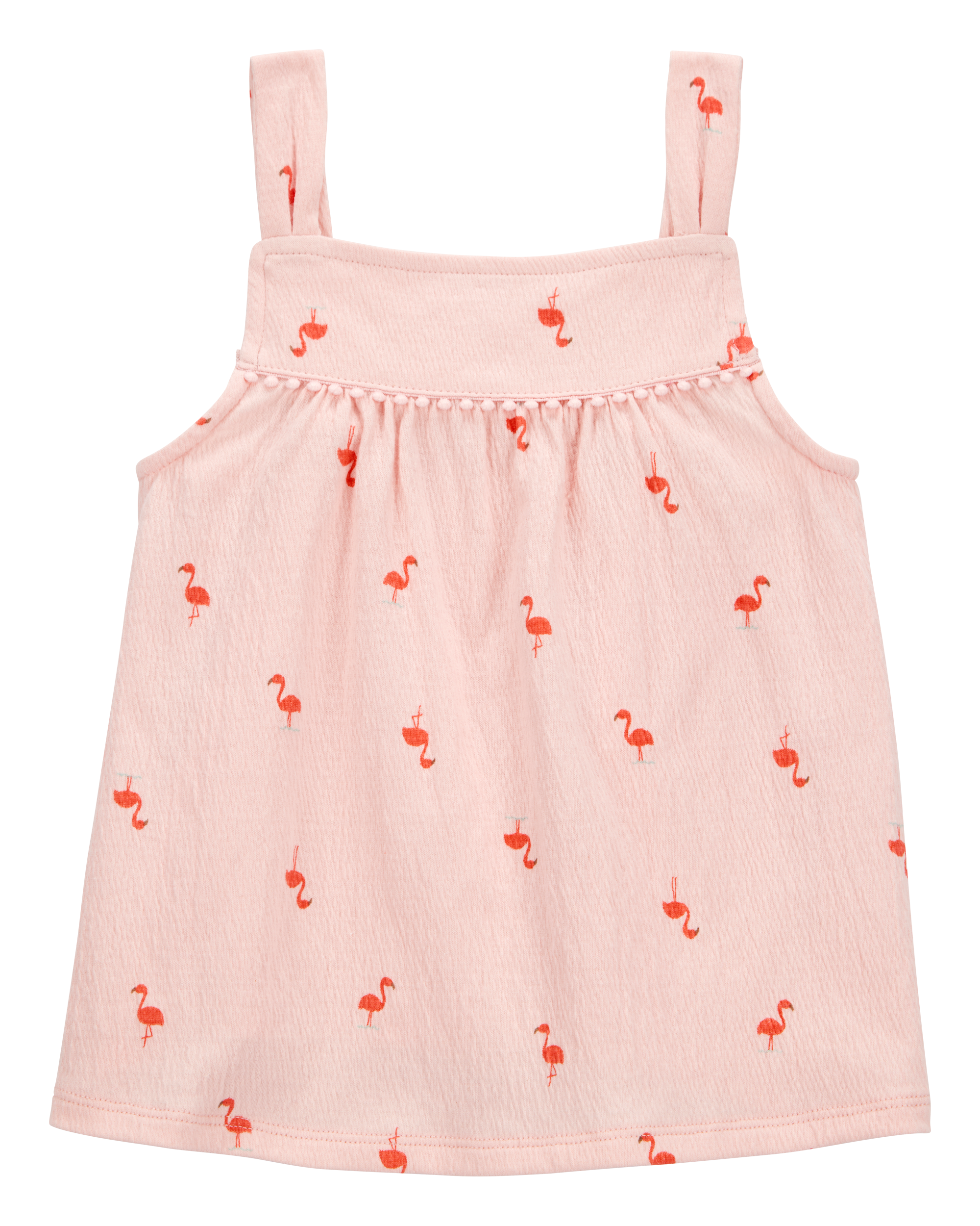 Carter's Baby 2-Piece Flamingo Pom Pom Tank & Play Shorts Set - Pink