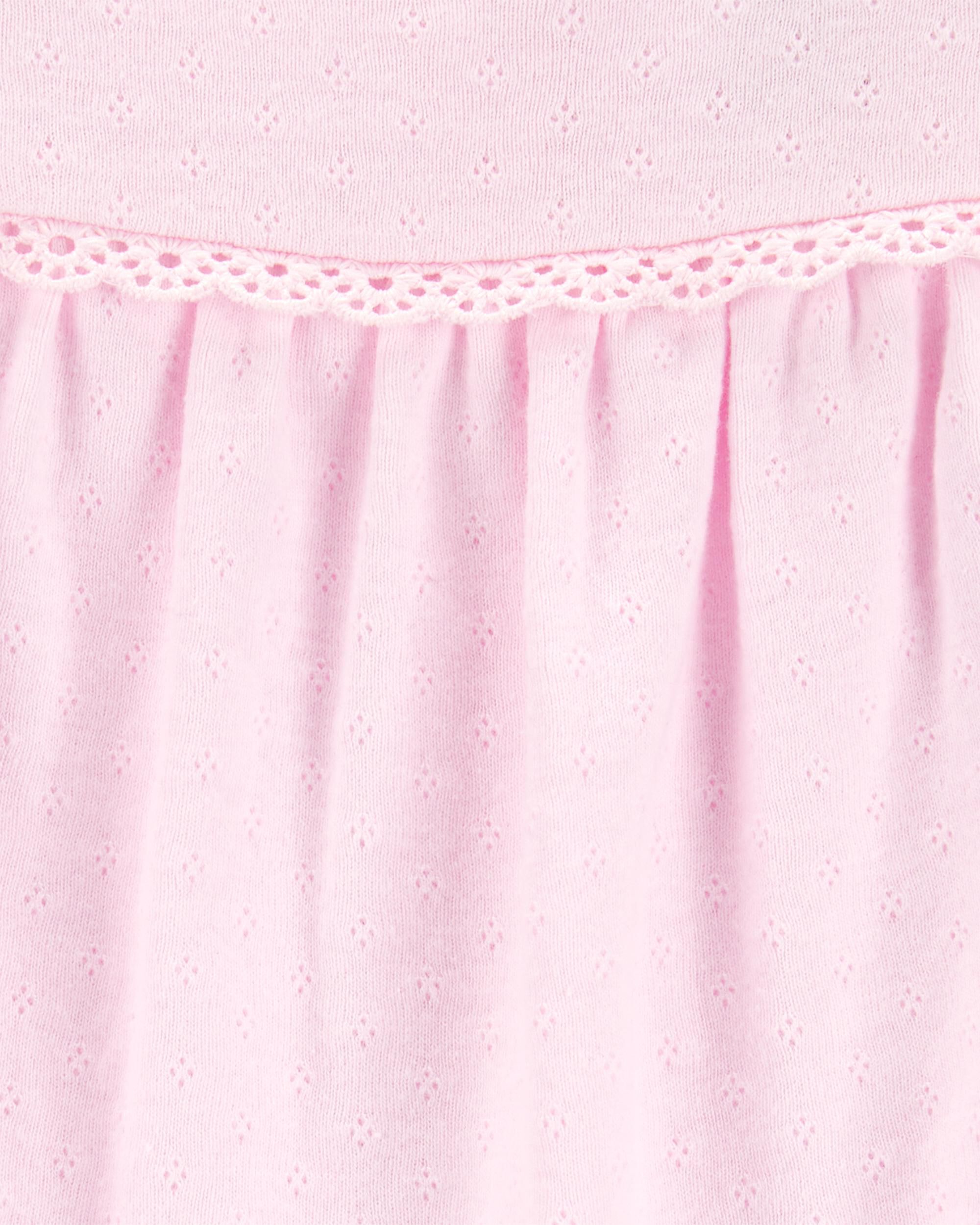 Carter's Baby Pointelle Short-Sleeve Bodysuit - Pink