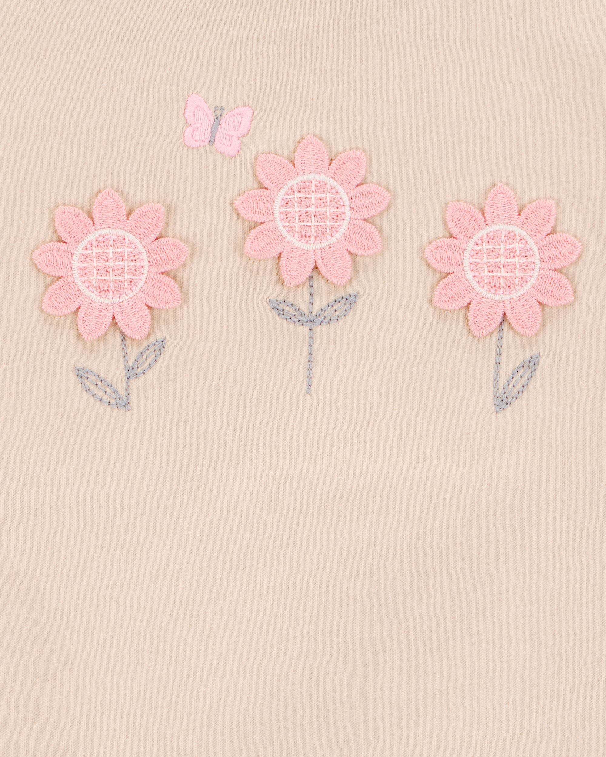 Carter's Baby 2-Piece Floral Short-Sleeve Top & Striped Skort Set - Tan/Black