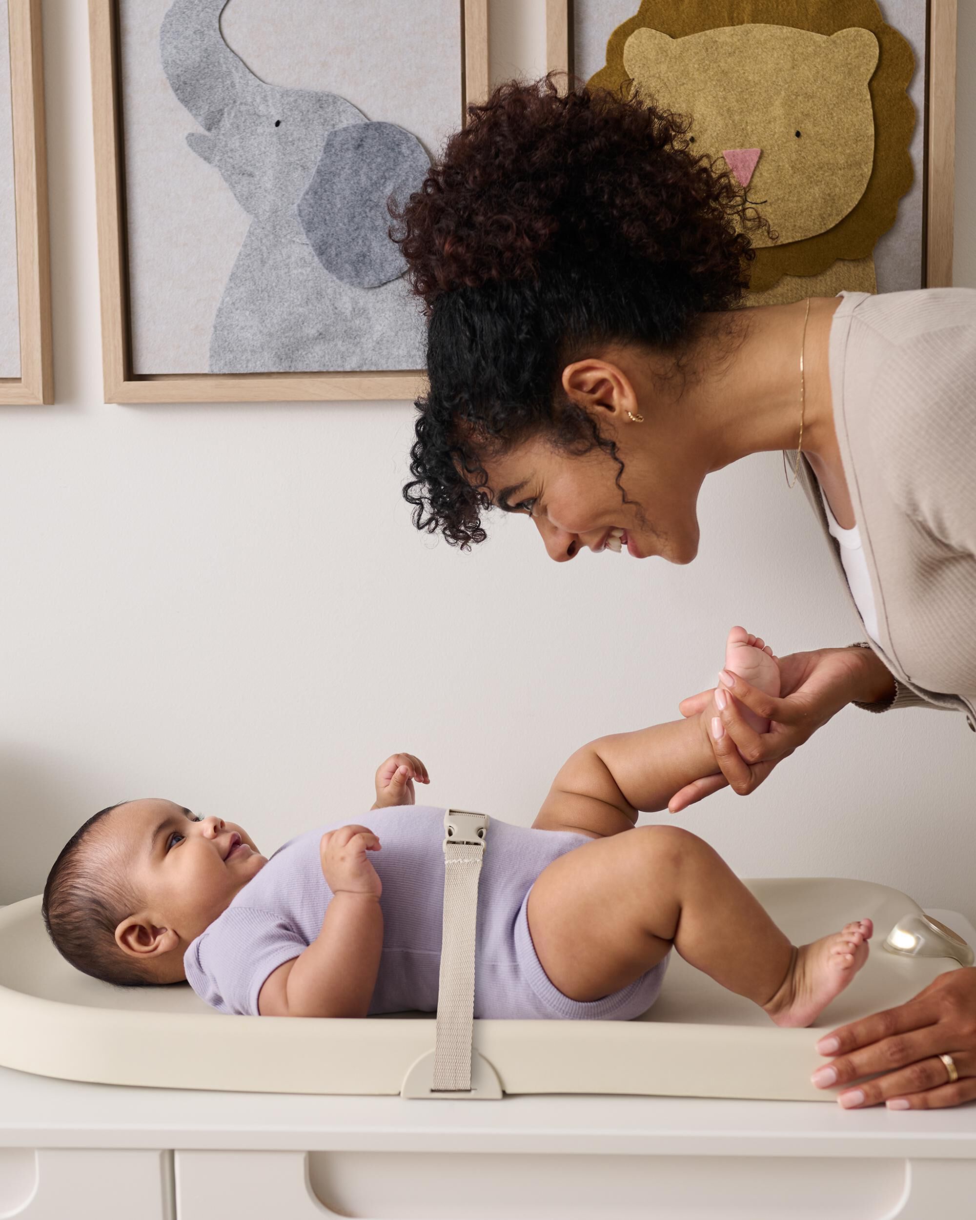 Carter's Nursery Style Light-Up Changing Pad - Oat