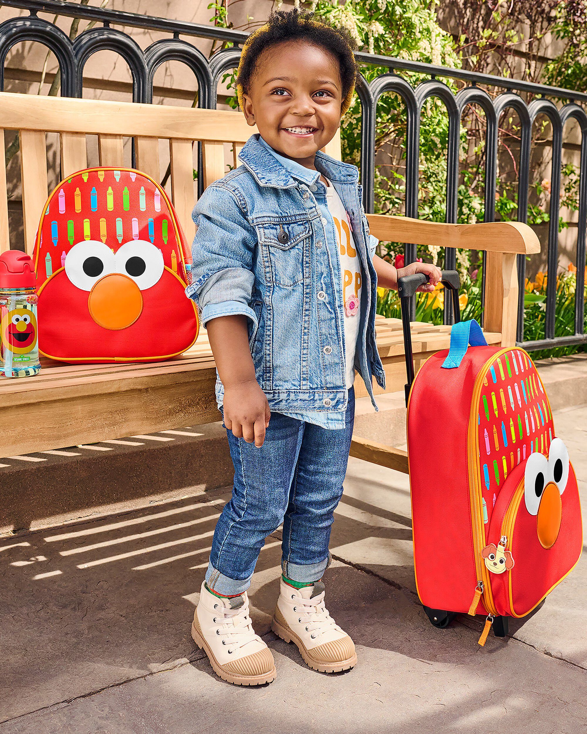 Carter's Sesame Street Toddler Kids Carry-On Rolling Luggage - Elmo