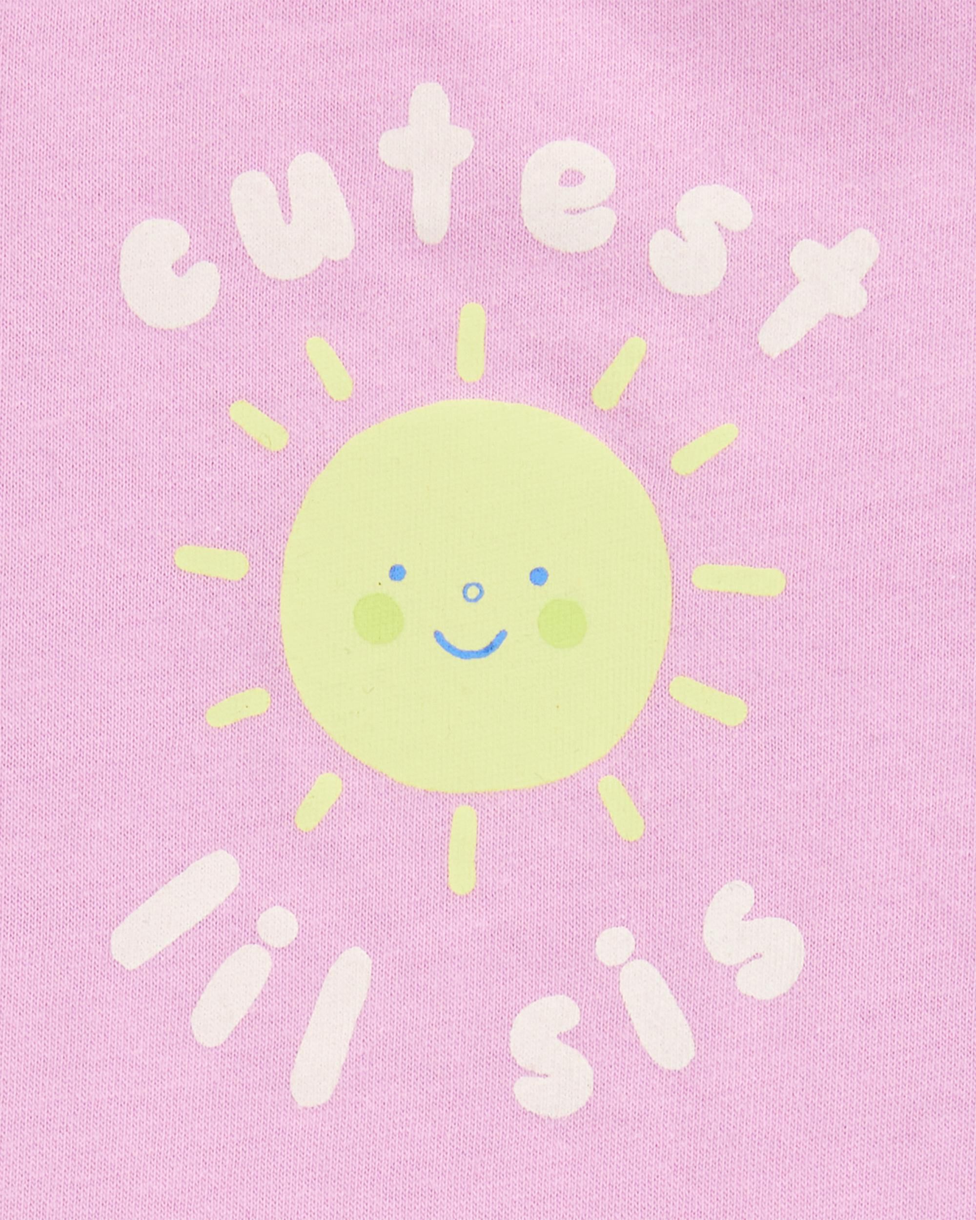 Carter's Baby Lil Sis Flutter-Sleeve Bodysuit - Pink