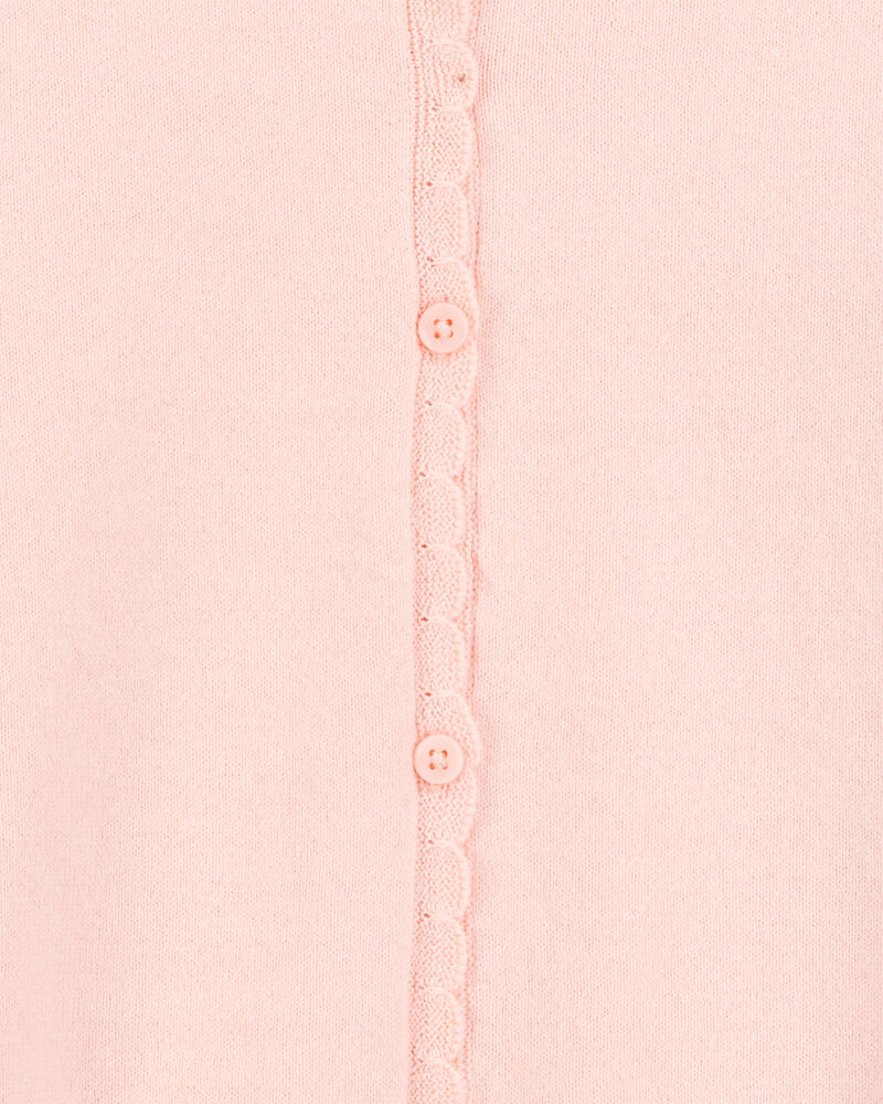 Carter's Kid Wave Trim Cardigan Sweater - Pink