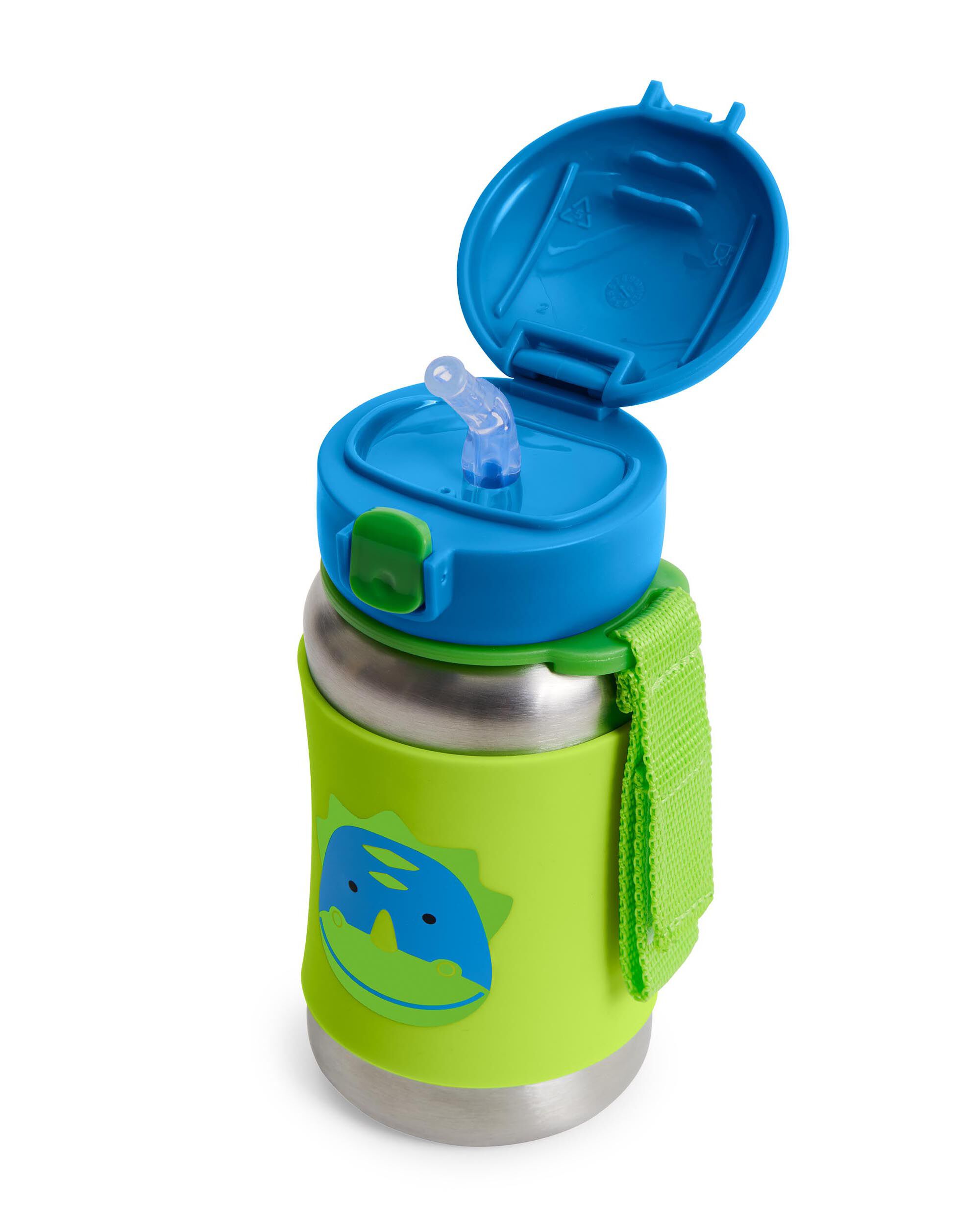 Carter's Zoo Stainless Steel Little Kid Straw Bottle