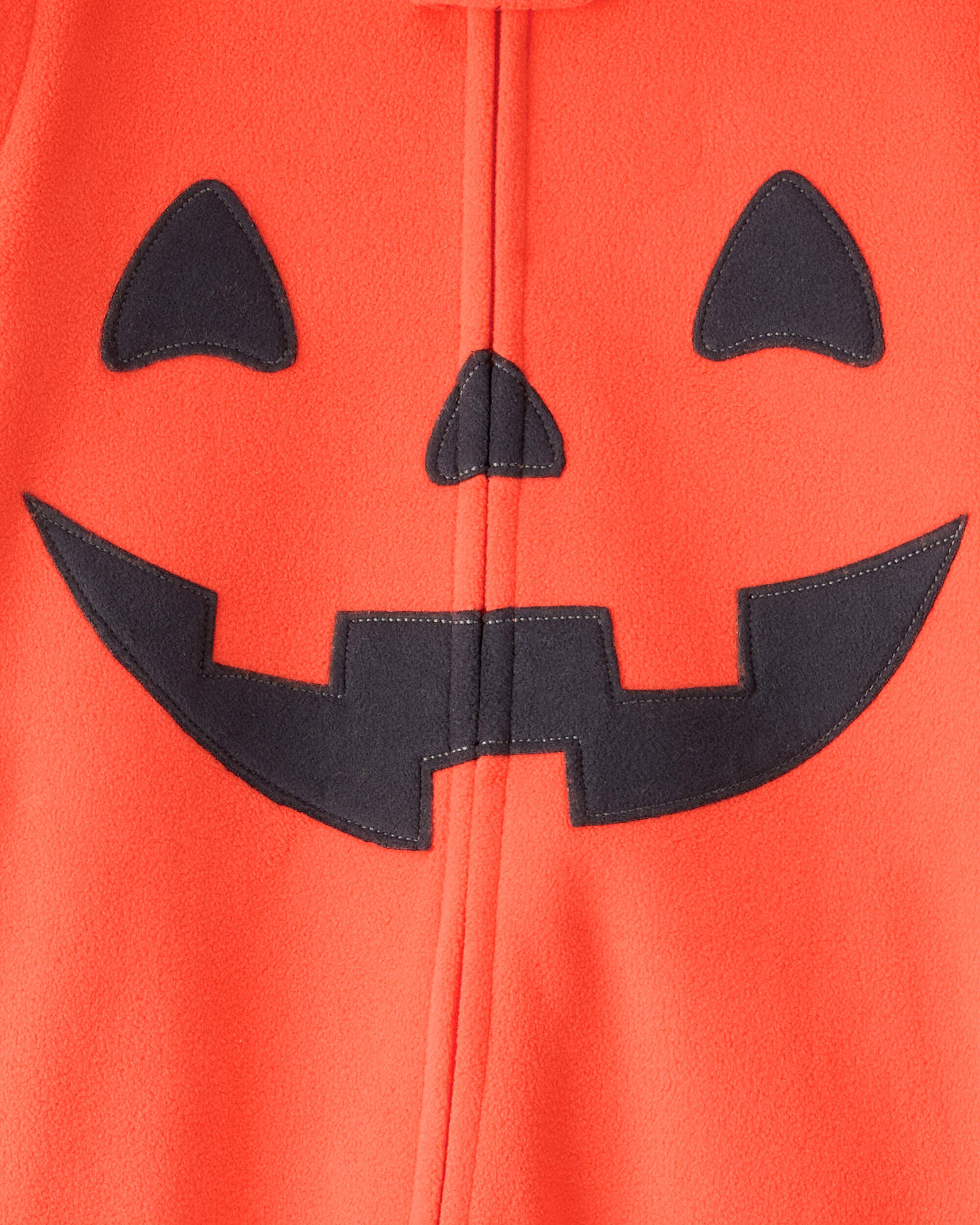 Carter's Toddler Halloween Jack-O-Lantern Hooded Zip-Up Jumpsuit - Orange