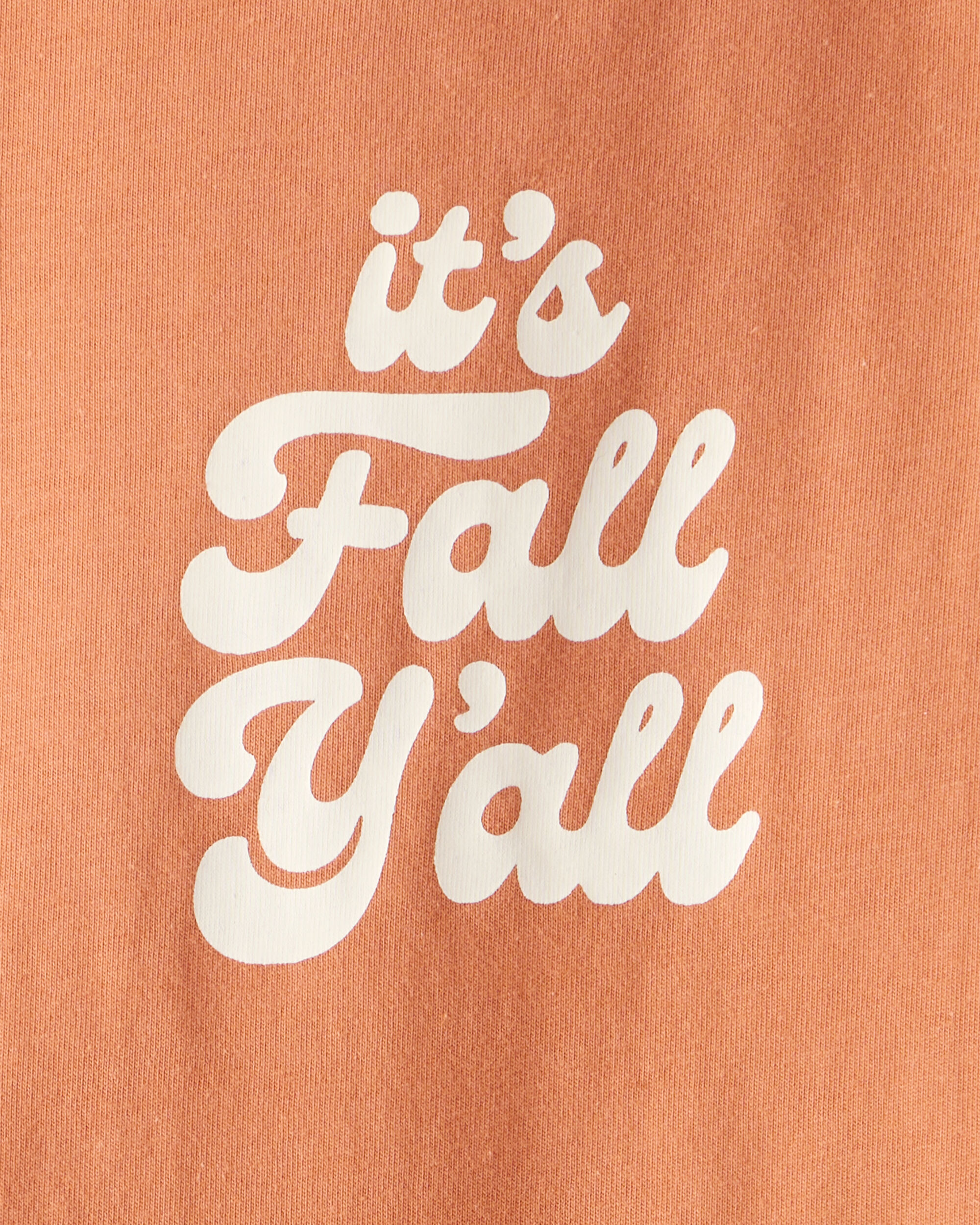 Carter's Baby Its Fall Y'all Cotton Long-Sleeve Graphic Bodysuit - Orange