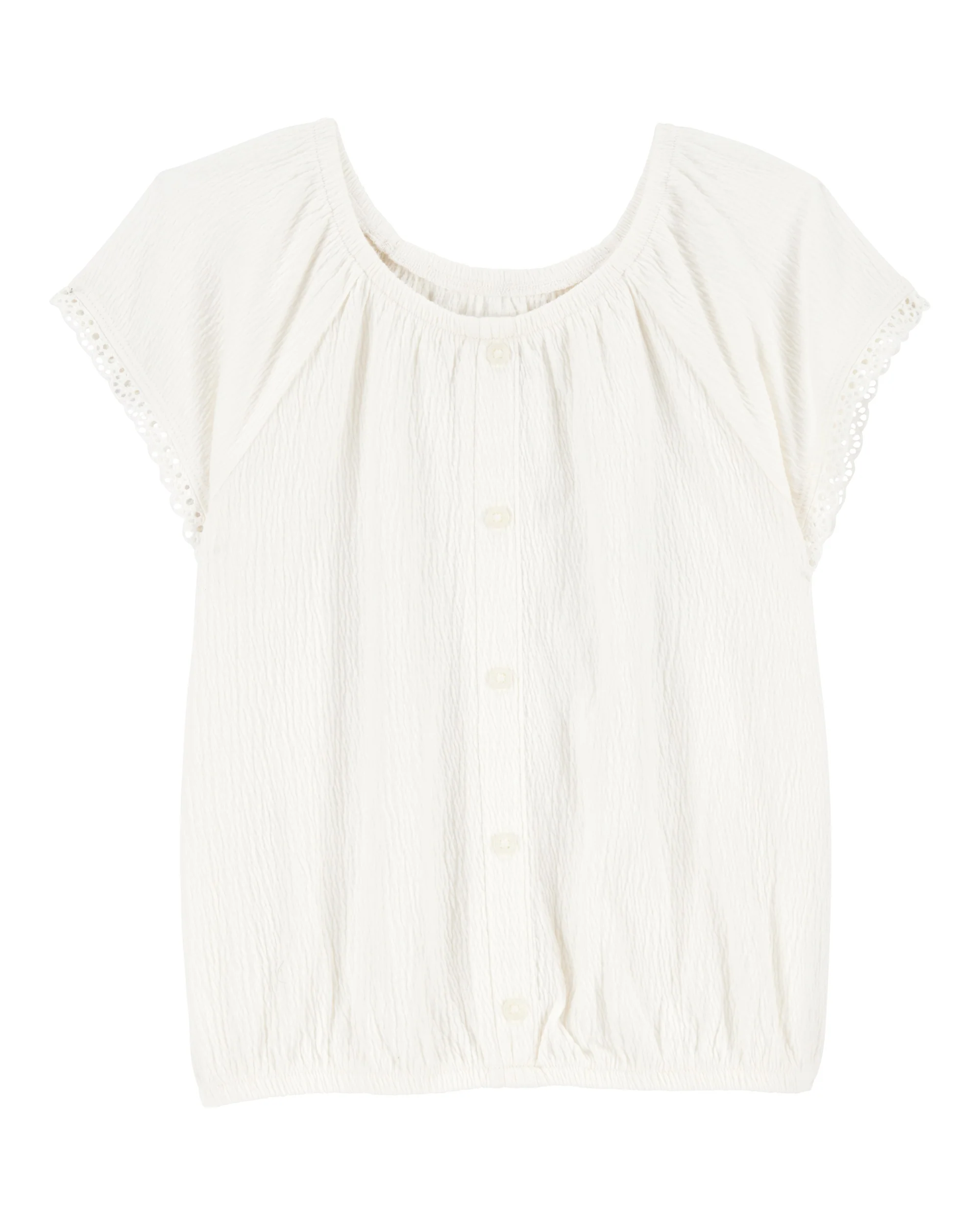 Carter's Oshkosh Kid Short-Sleeve Solid Fashion Top with Drawstring Skirt