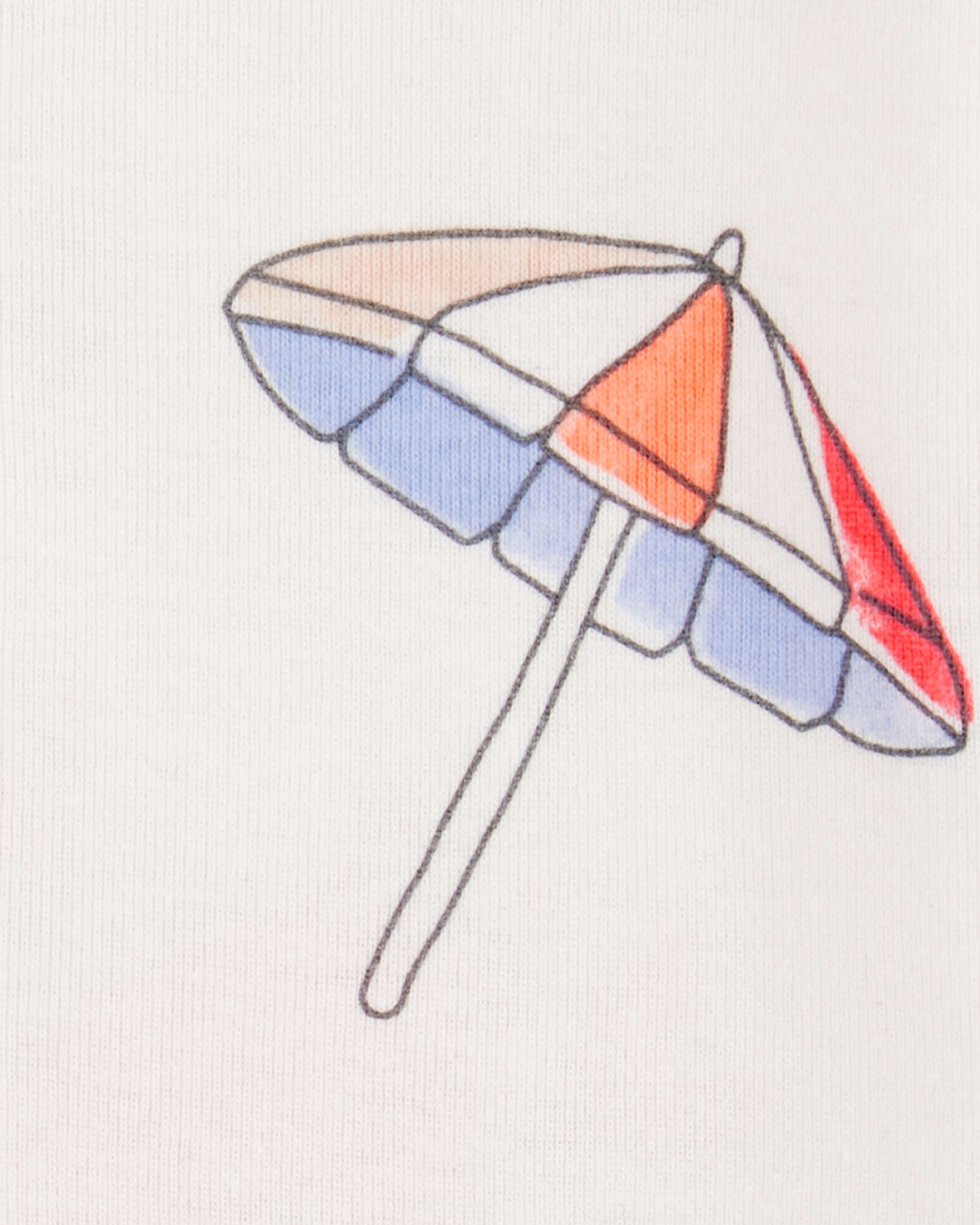 Carter's Toddler 1-Piece Crab Beach Print 100% Snug Fit Cotton Romper Pajamas - White