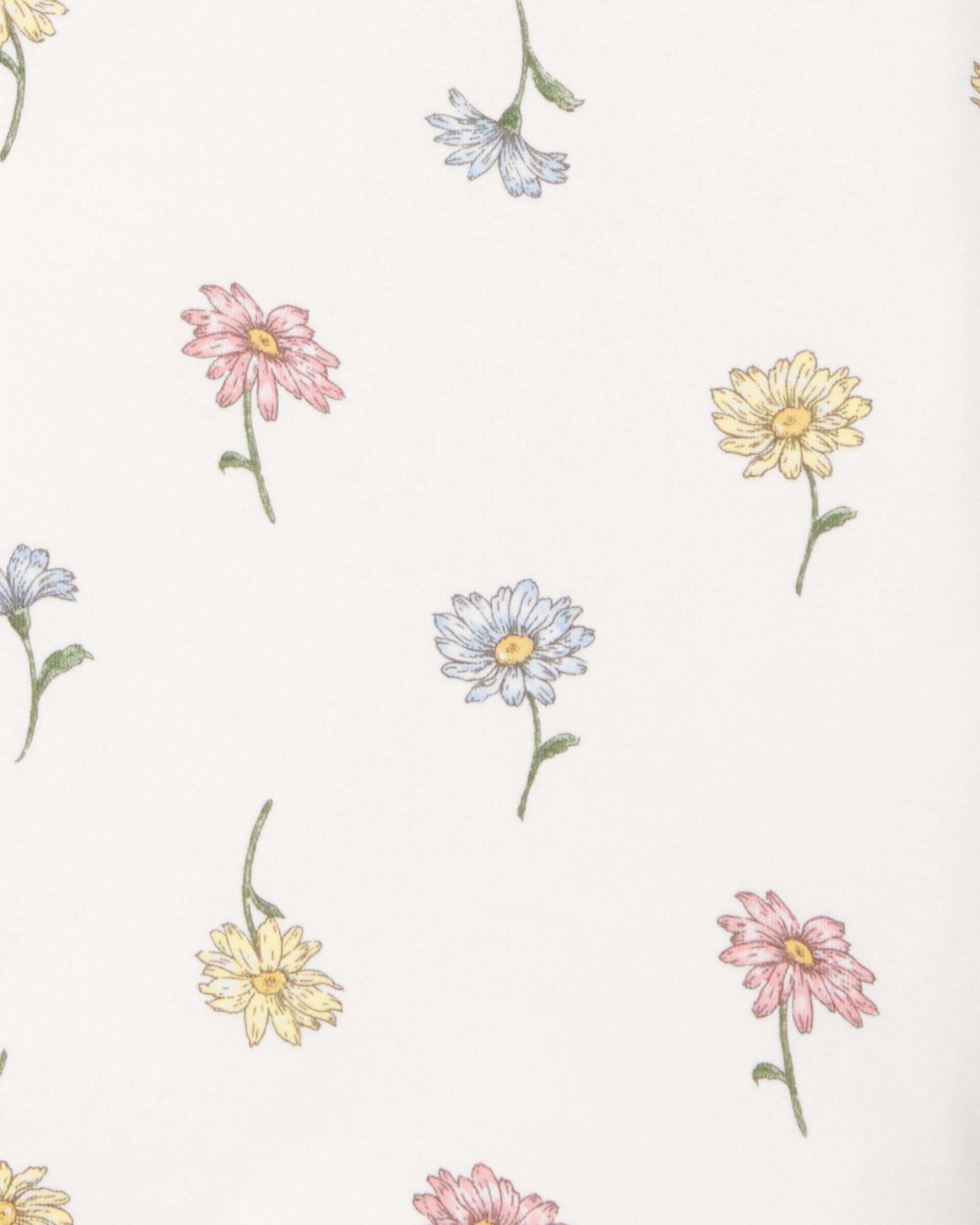 Carter's Baby 2-Way Zip Floral PurelySoft Wearable Blanket - Ivory