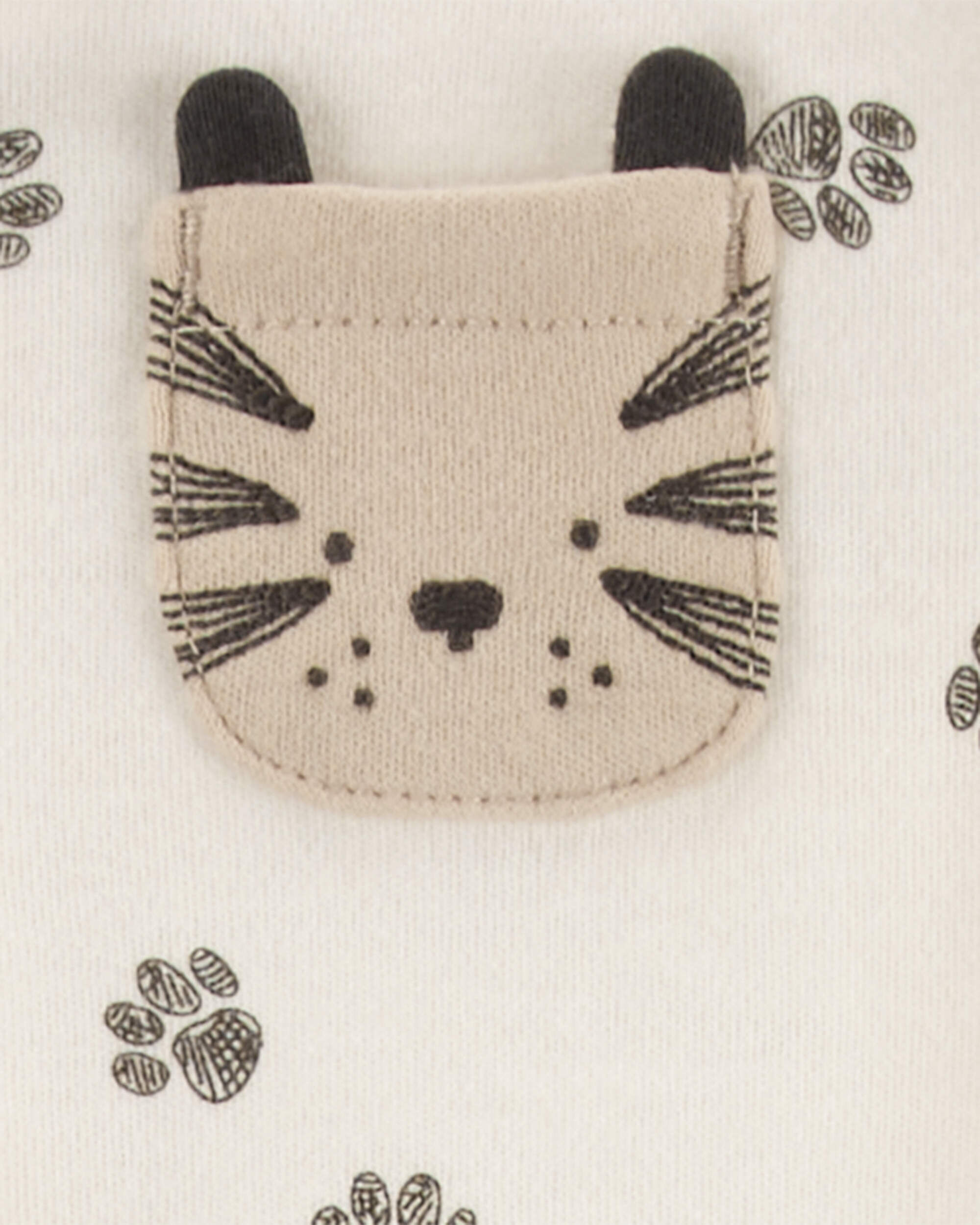 Carter's Baby Paw Print 2-Way Zip Cotton Sleep & Play Pajamas