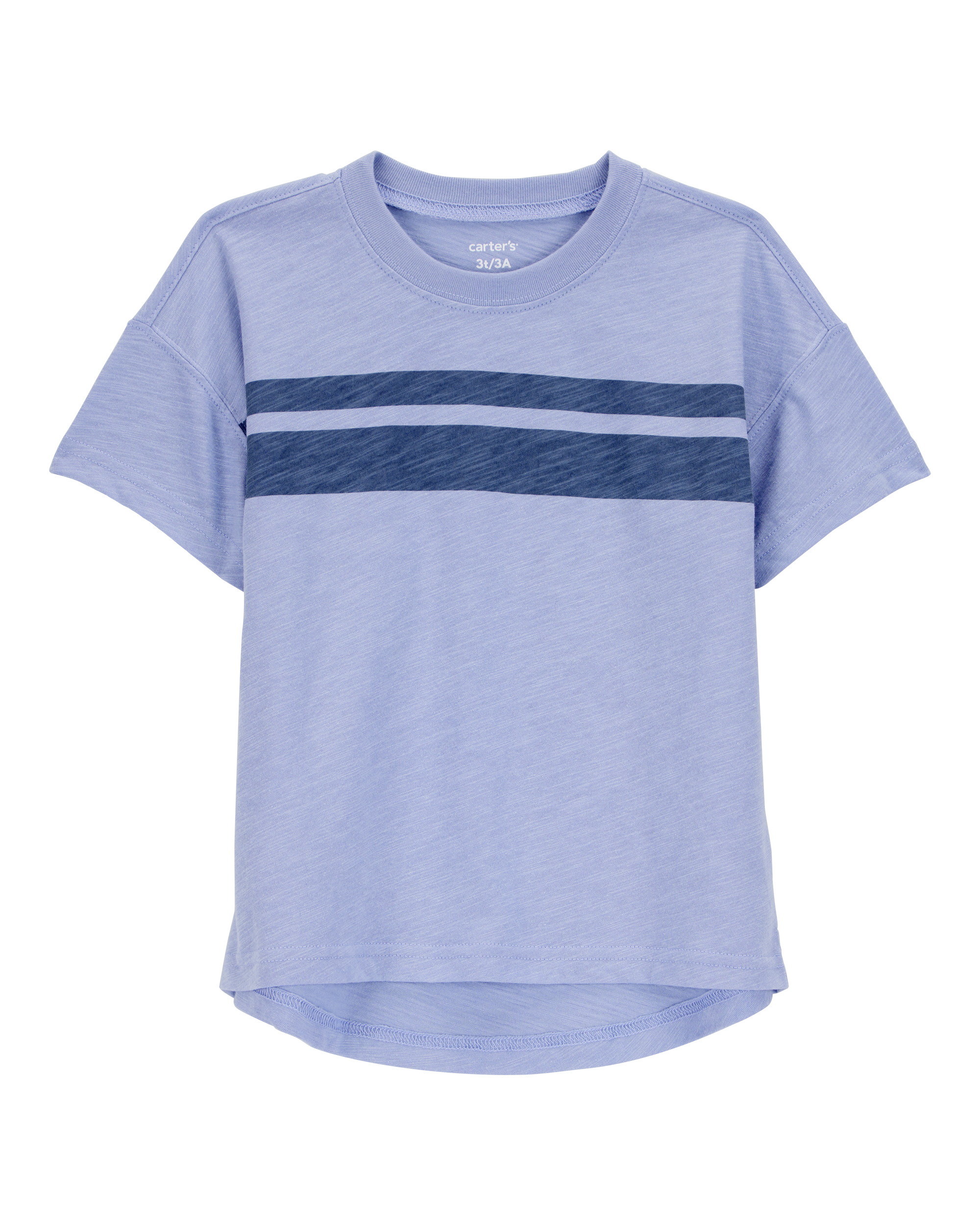 Carter's Baby 2-Piece Striped Short-Sleeve Tee & Pull-On Shorts Set - Blue