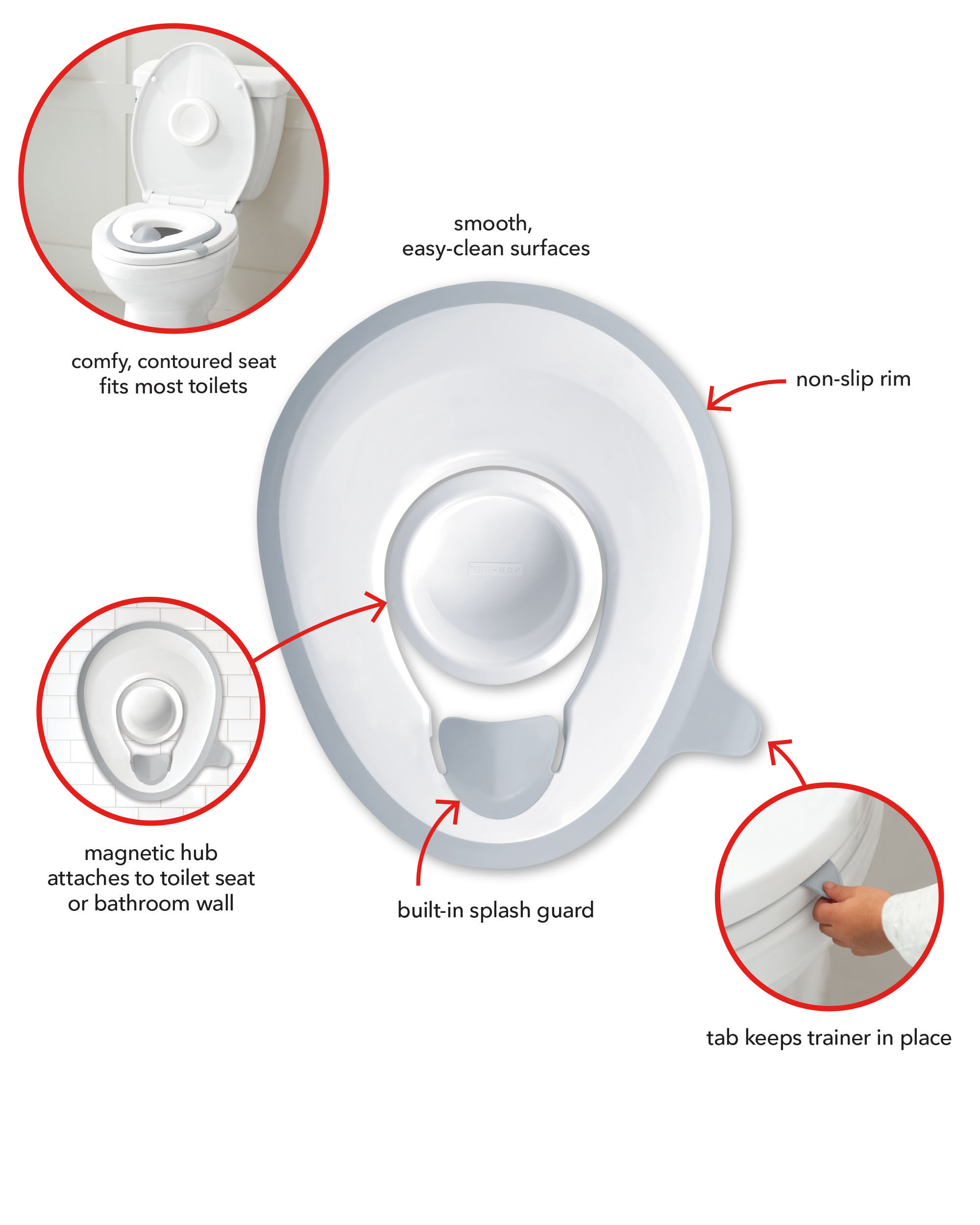 Carter's Easy-Store Toilet Trainer - White
