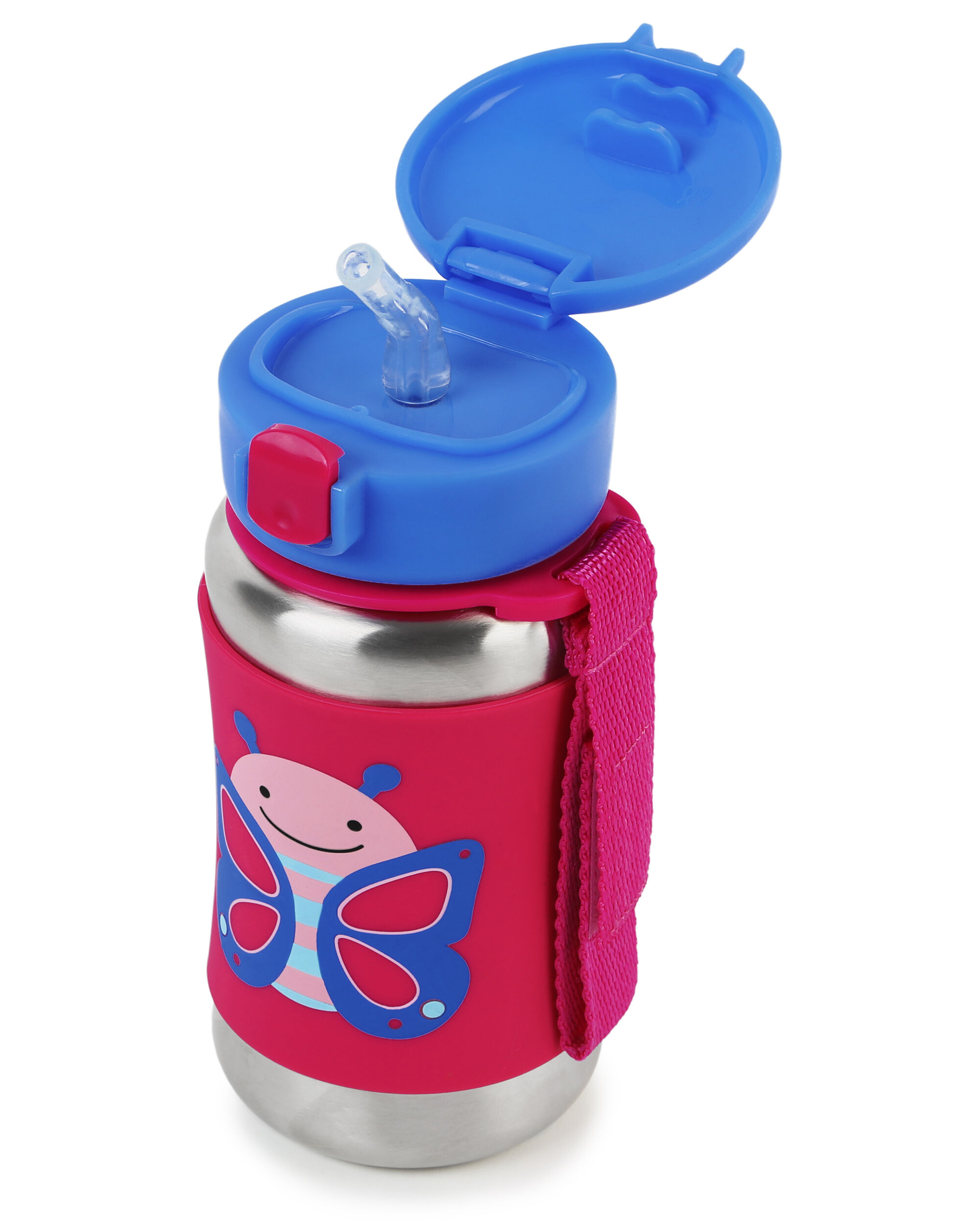 Carter's Zoo Stainless Steel Little Kid Straw Bottle