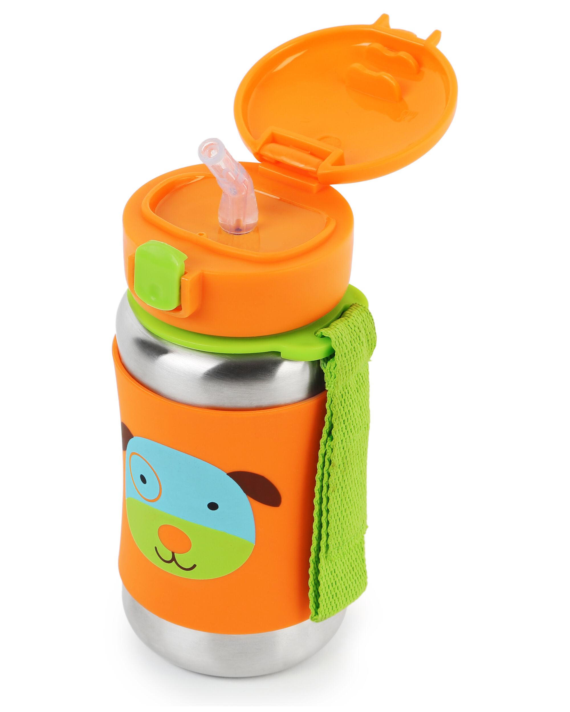 Carter's Zoo Stainless Steel Little Kid Straw Bottle