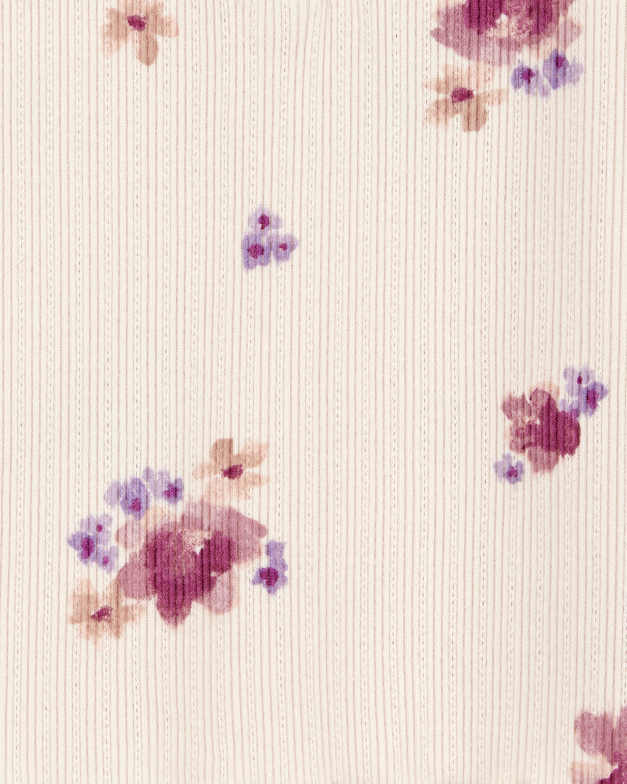 Carter's Baby 2-Piece Floral Ribbed Tank Top & Denim Shorts Set - Ivory/Blue