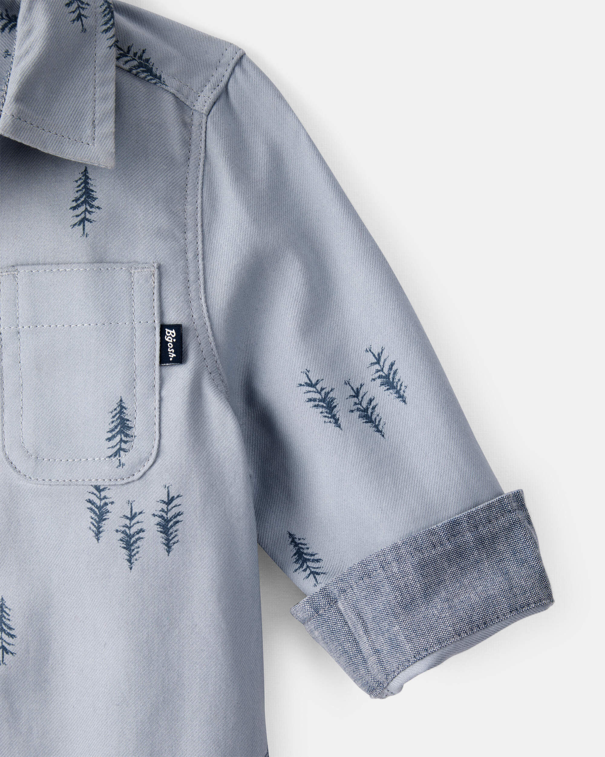 Carter's Baby Boy Woven Fashion Bodysuit - Blue