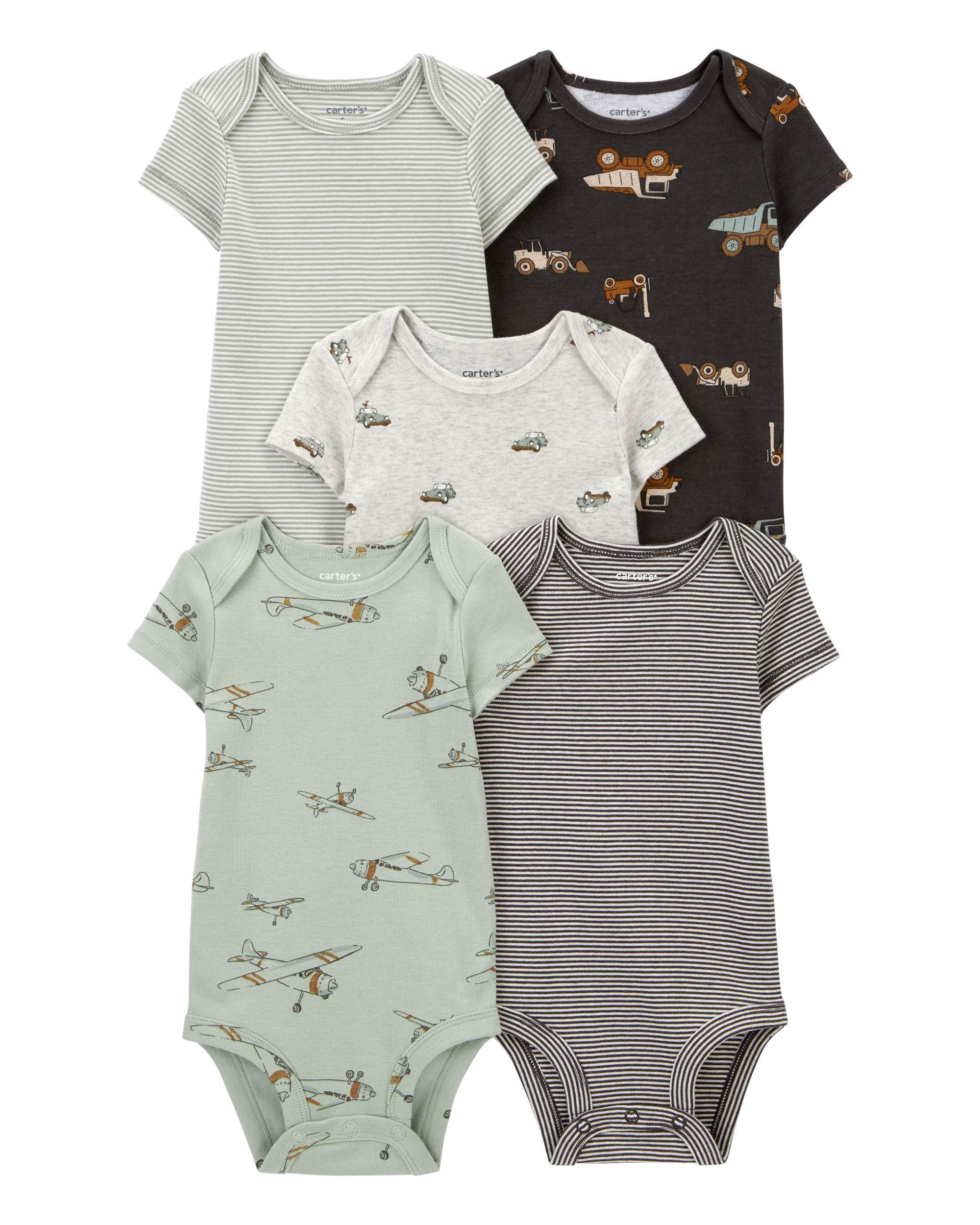 Carter's Baby 7-Piece Short-Sleeve Bodysuits & Pull-On Pants Set