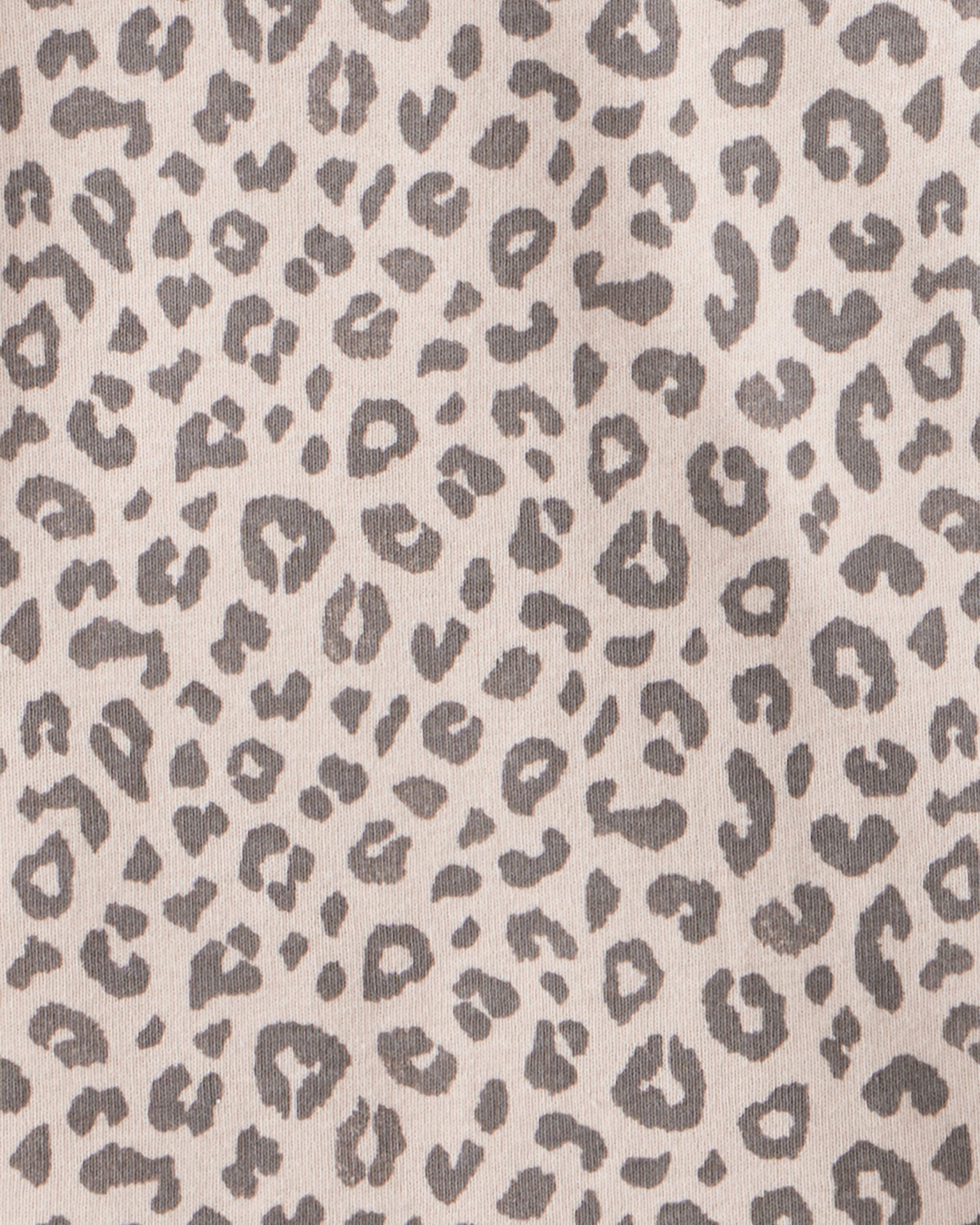 Carter's Baby Girl 4-Pack Leopard Print Cotton Long-Sleeve Multipack Bodysuits - Red/White