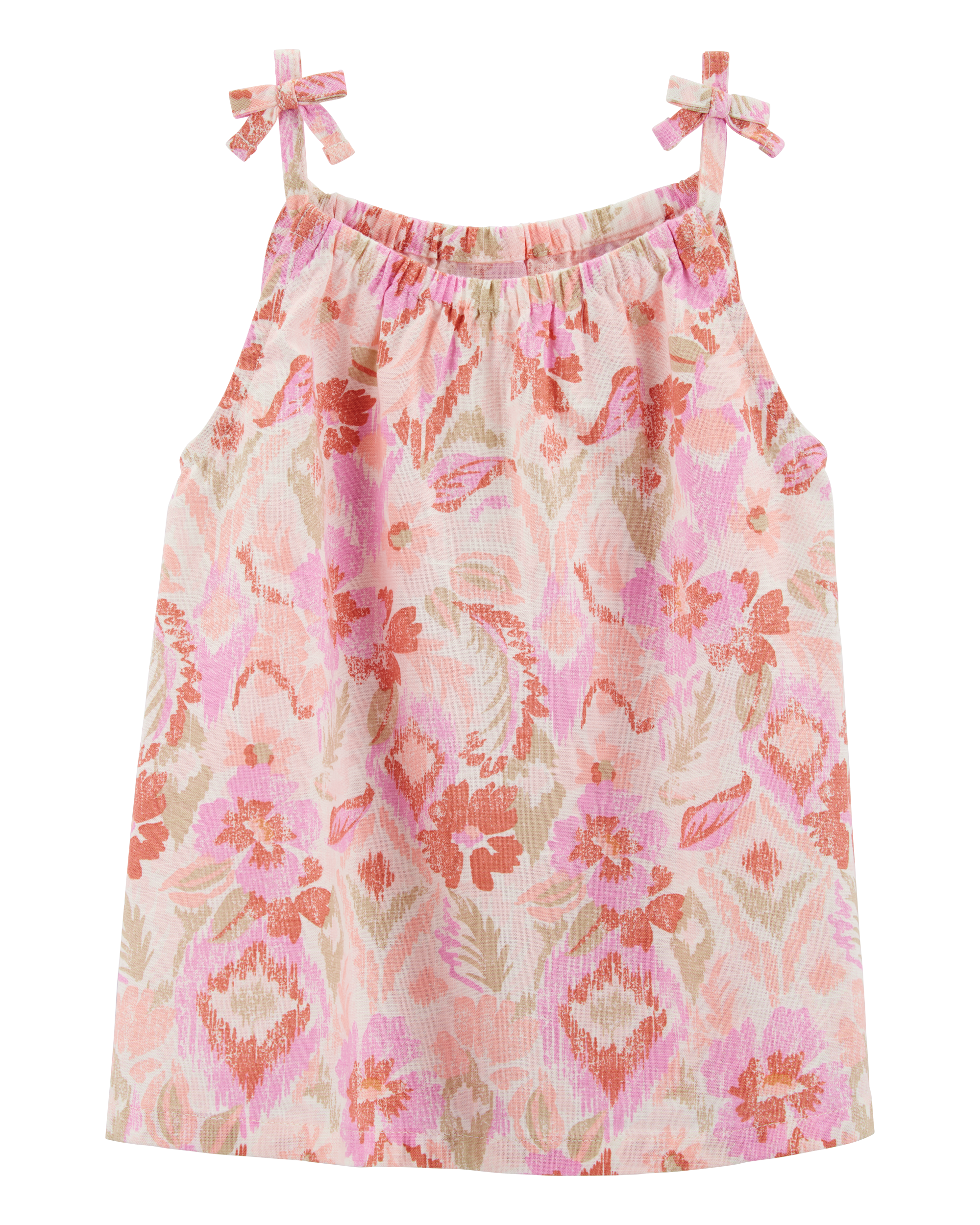 Carter's Toddler 2-Piece Floral Print Tank & Drawstring Shorts Set - Pink