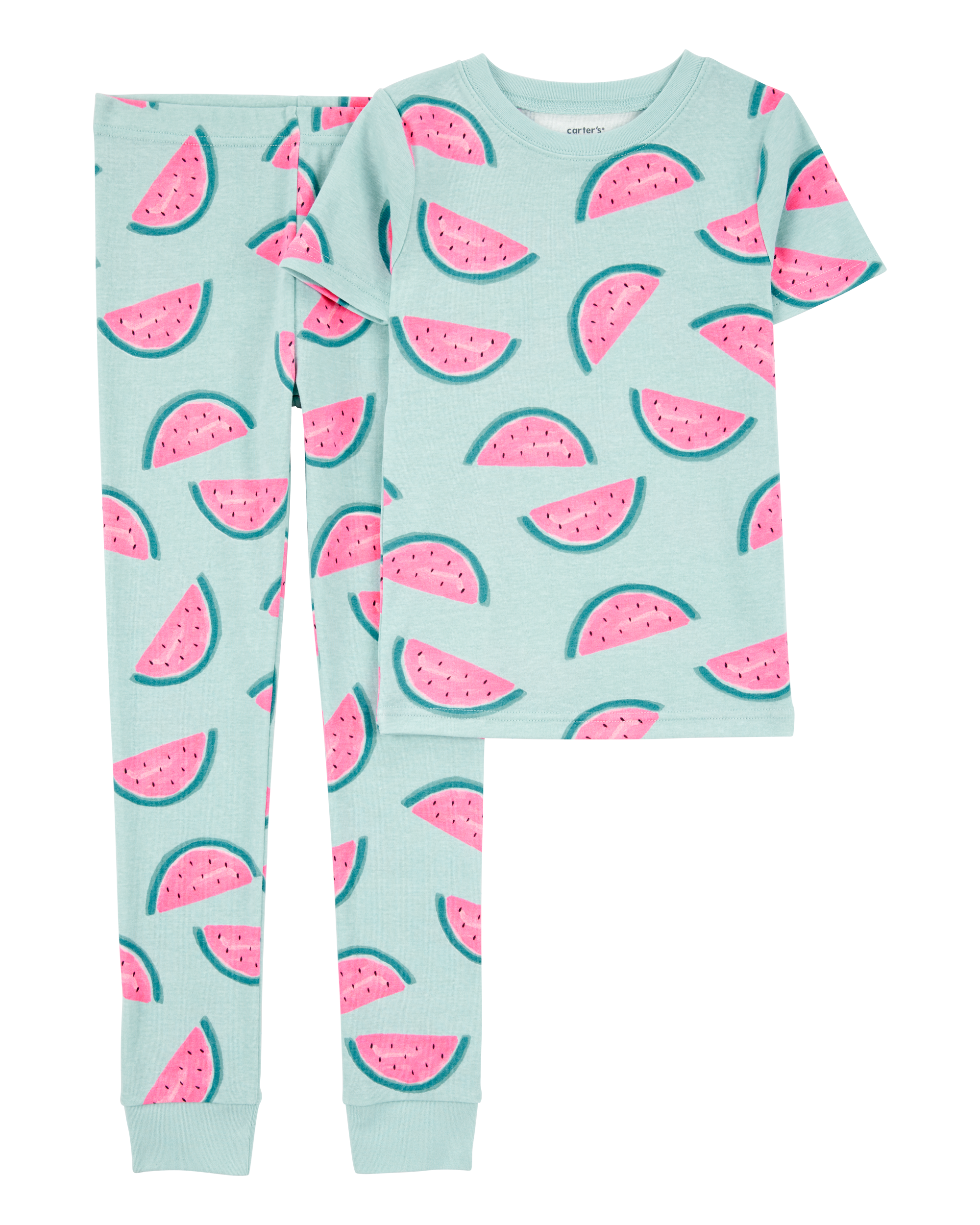 Carter's Kid 4-Piece Snug Fit 100% Cotton Pajamas - Pink/Turquoise