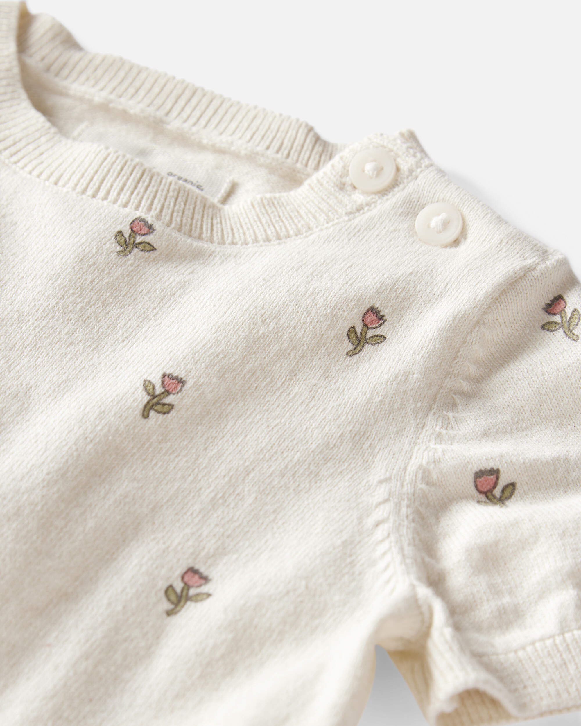 Carter's Baby Girl 2-Piece Organic Cotton Floral-Print Sweater Set