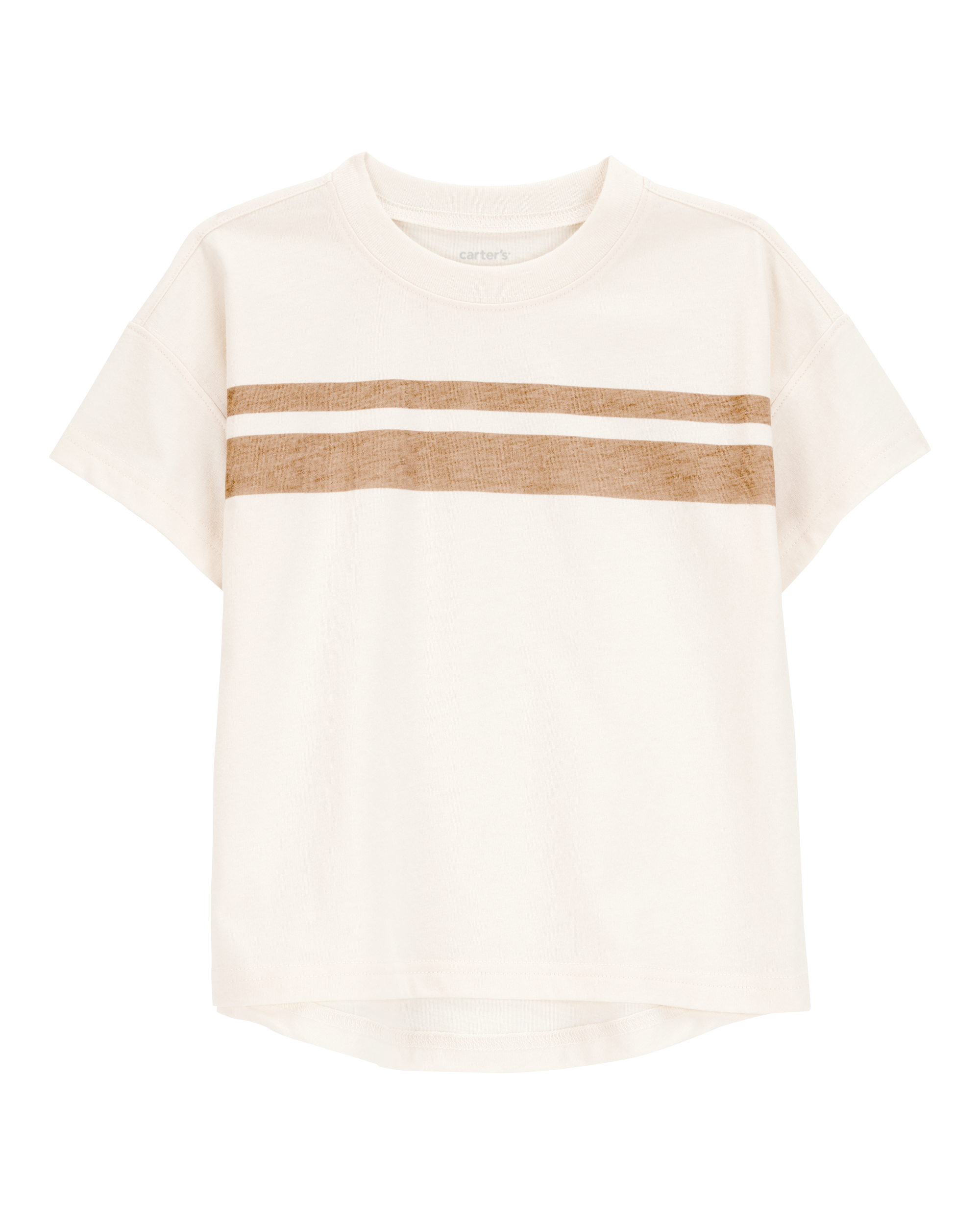 Carter's Toddler 2-Piece Striped Short-Sleeve Tee & Pull-On Shorts Set - Cream/Brown