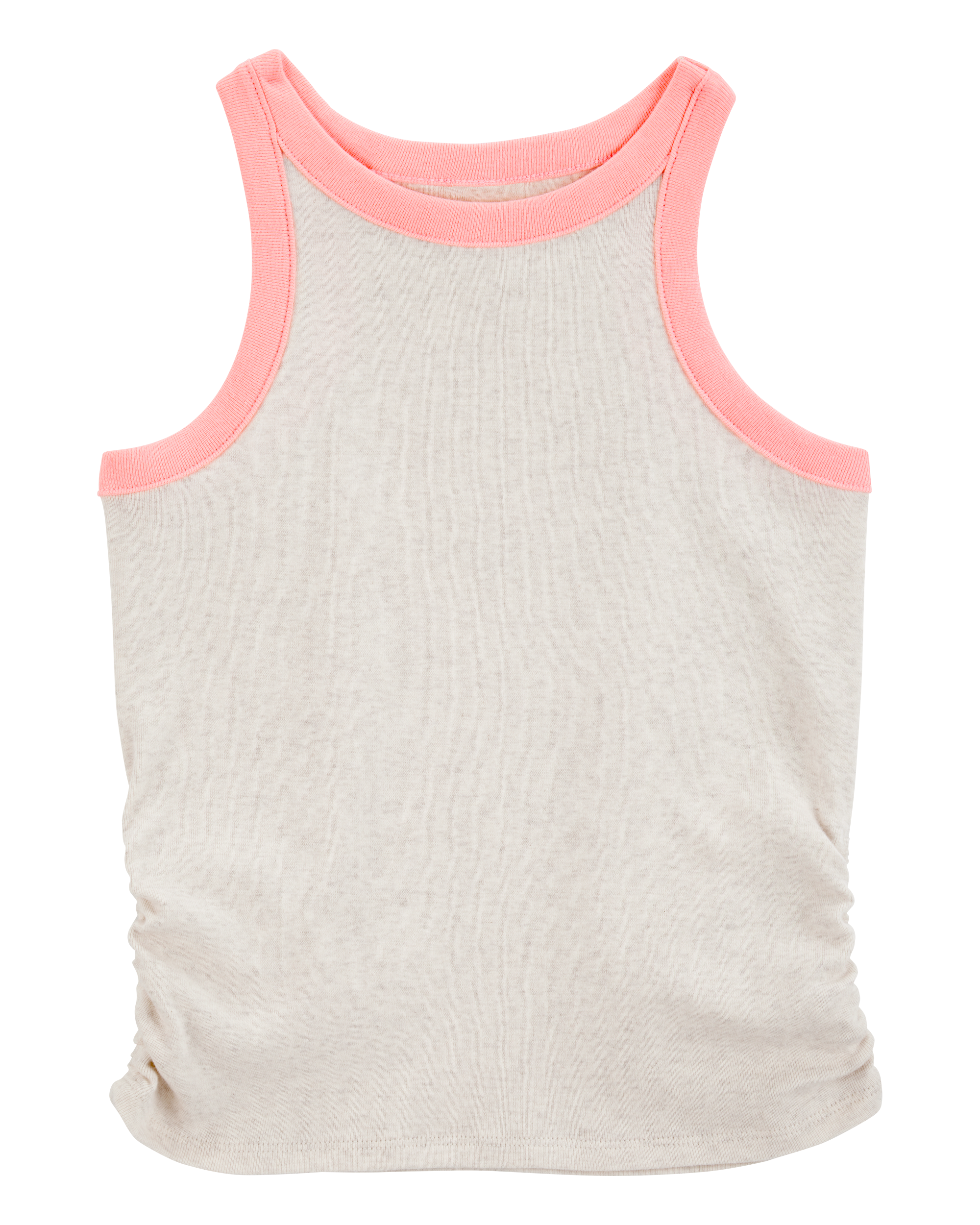 Carter's Kid 2-Piece Ribbed Tank Top & Textured Drawstring Skort Set - Orange/Cream