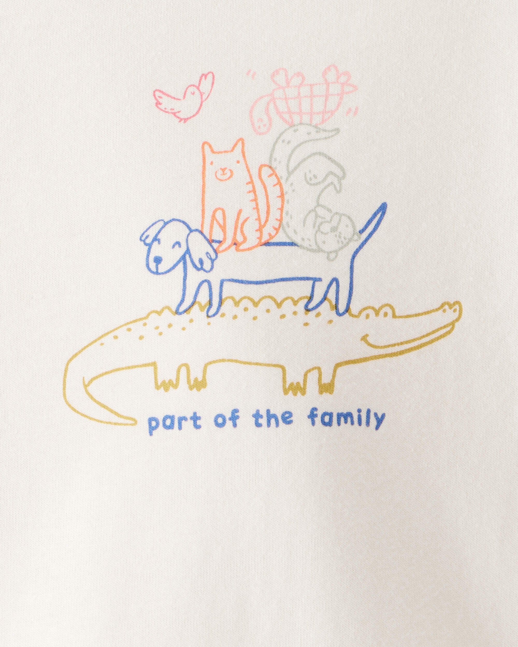 Carter's Baby Family Cotton Long-Sleeve Graphic Bodysuit - Ivory