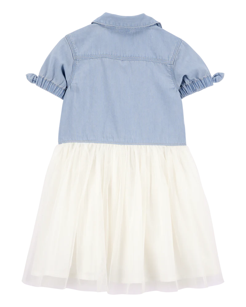 Oshkosh Toddler Two-Toned Denim Dress