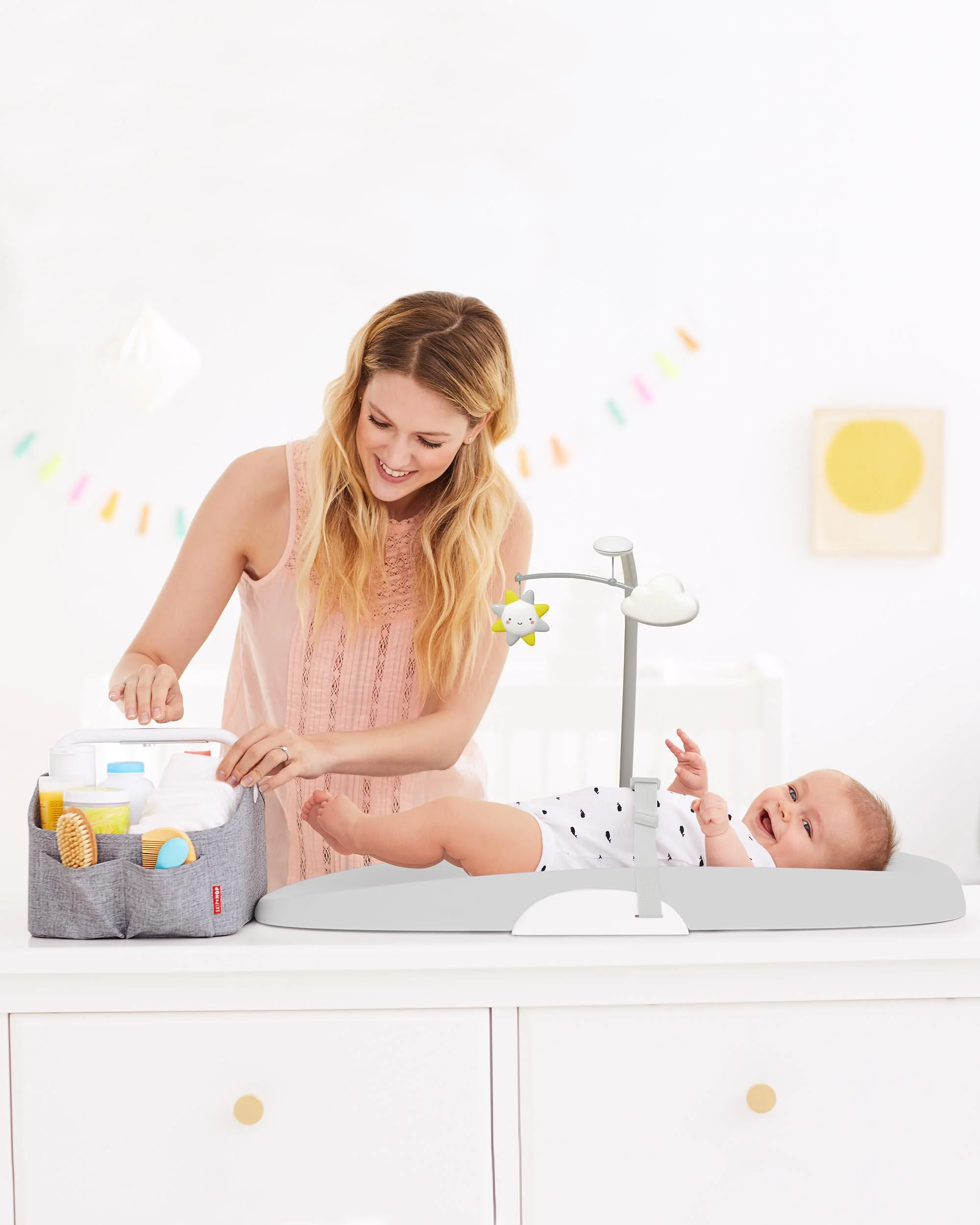 Carter's Nursery Style Wipe-Clean Changing Pad - 18 in - Grey