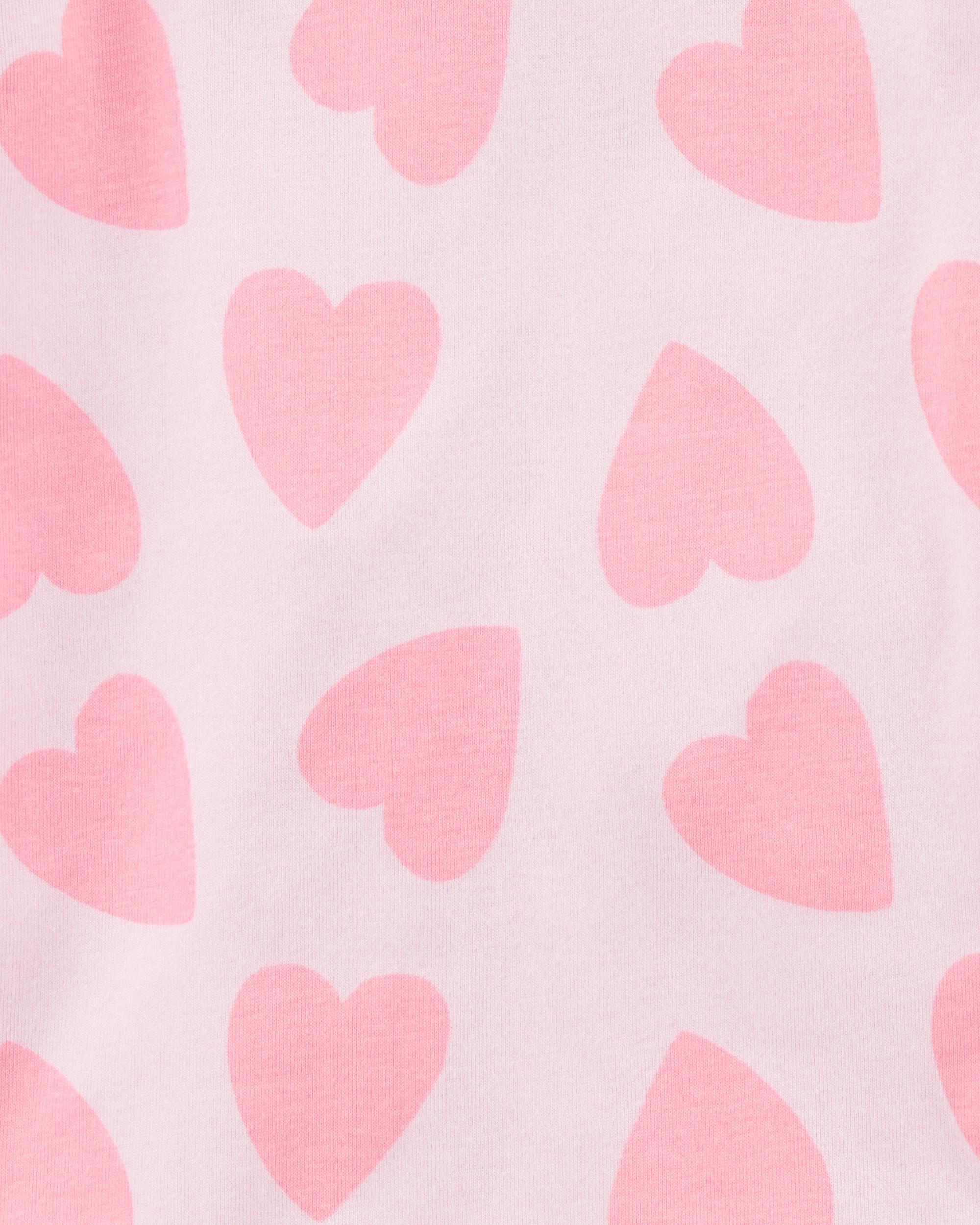 Carter's Kid 4-Piece Rainbow Heart 100% Snug Fit Cotton Pajamas - Pink