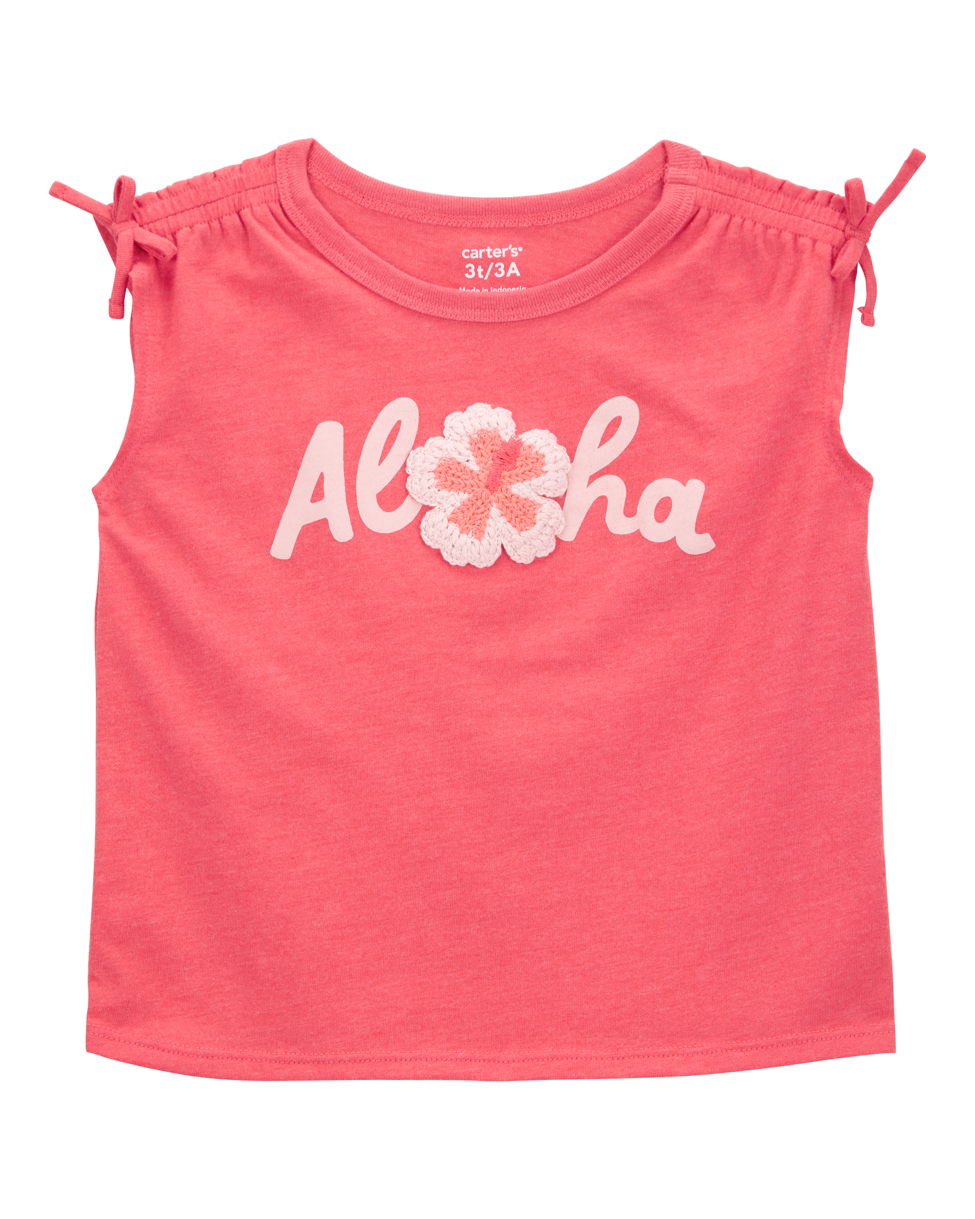 Carter's Toddler 2-Piece Aloha Tee & Pom Pom Dolphin Shorts Set - Coral