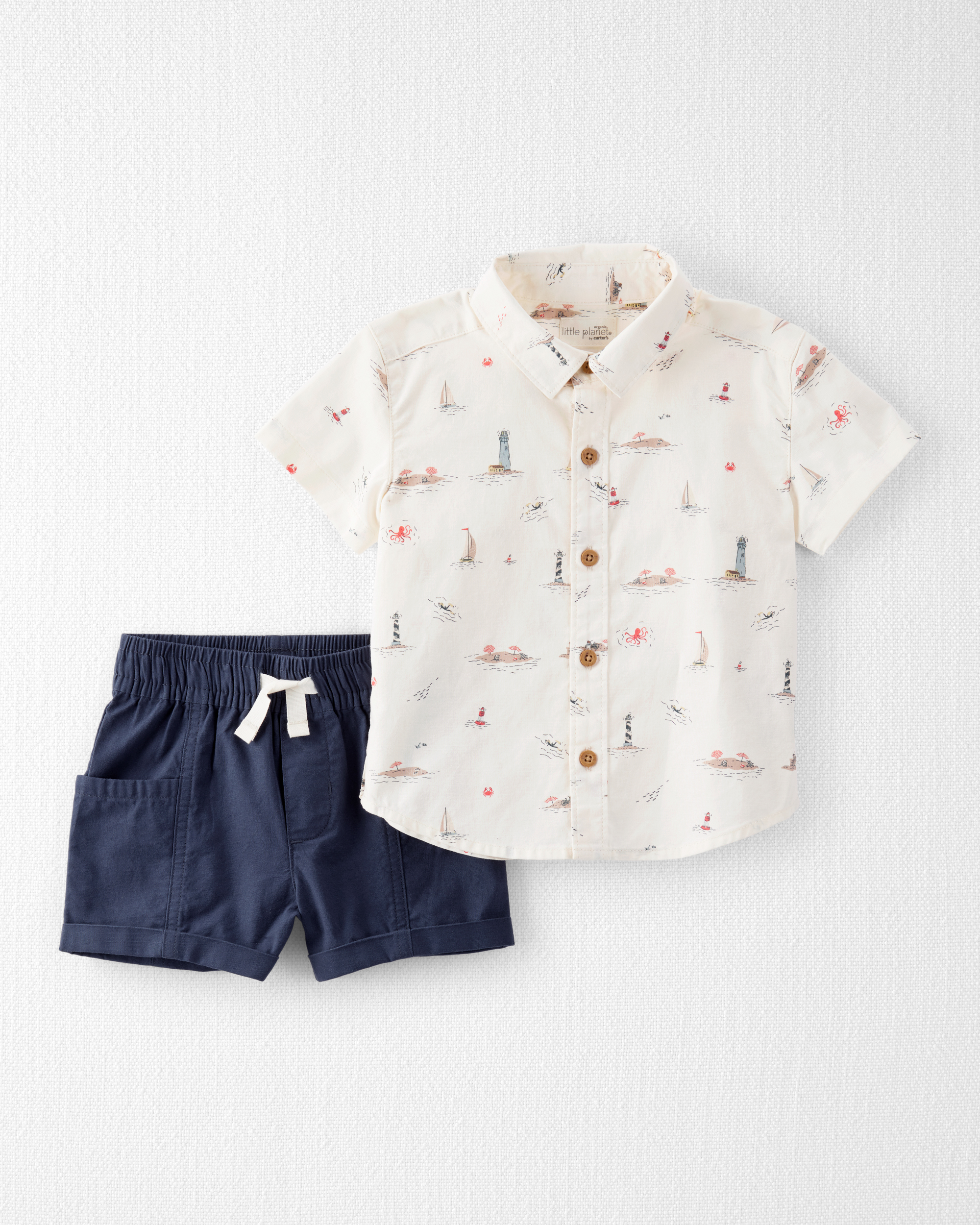 Carter's Toddler 2-Piece Set Made with Organic Cotton in Coastal Vacation Print