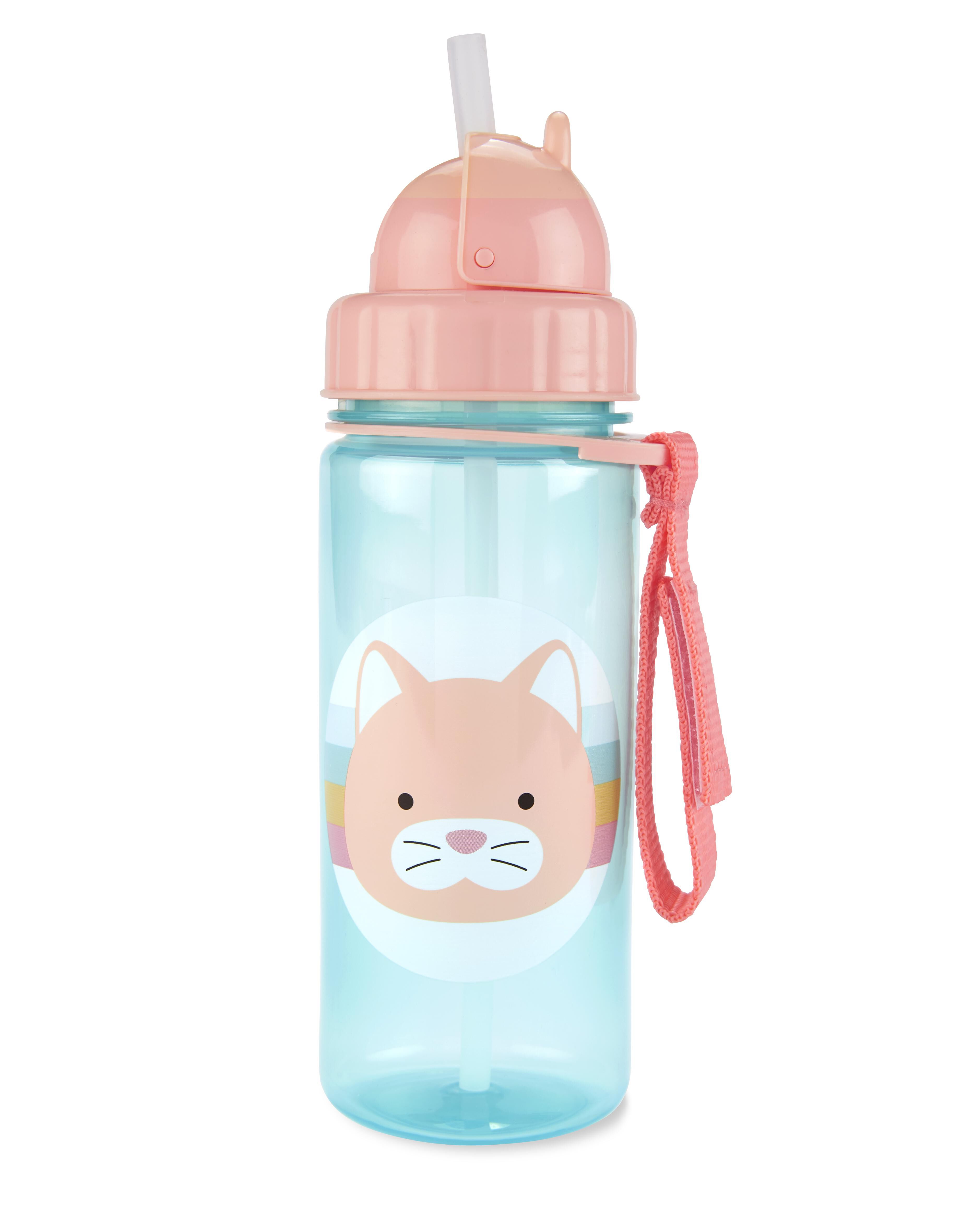 Carter's Zoo Straw Bottle - 13 Oz - Cat