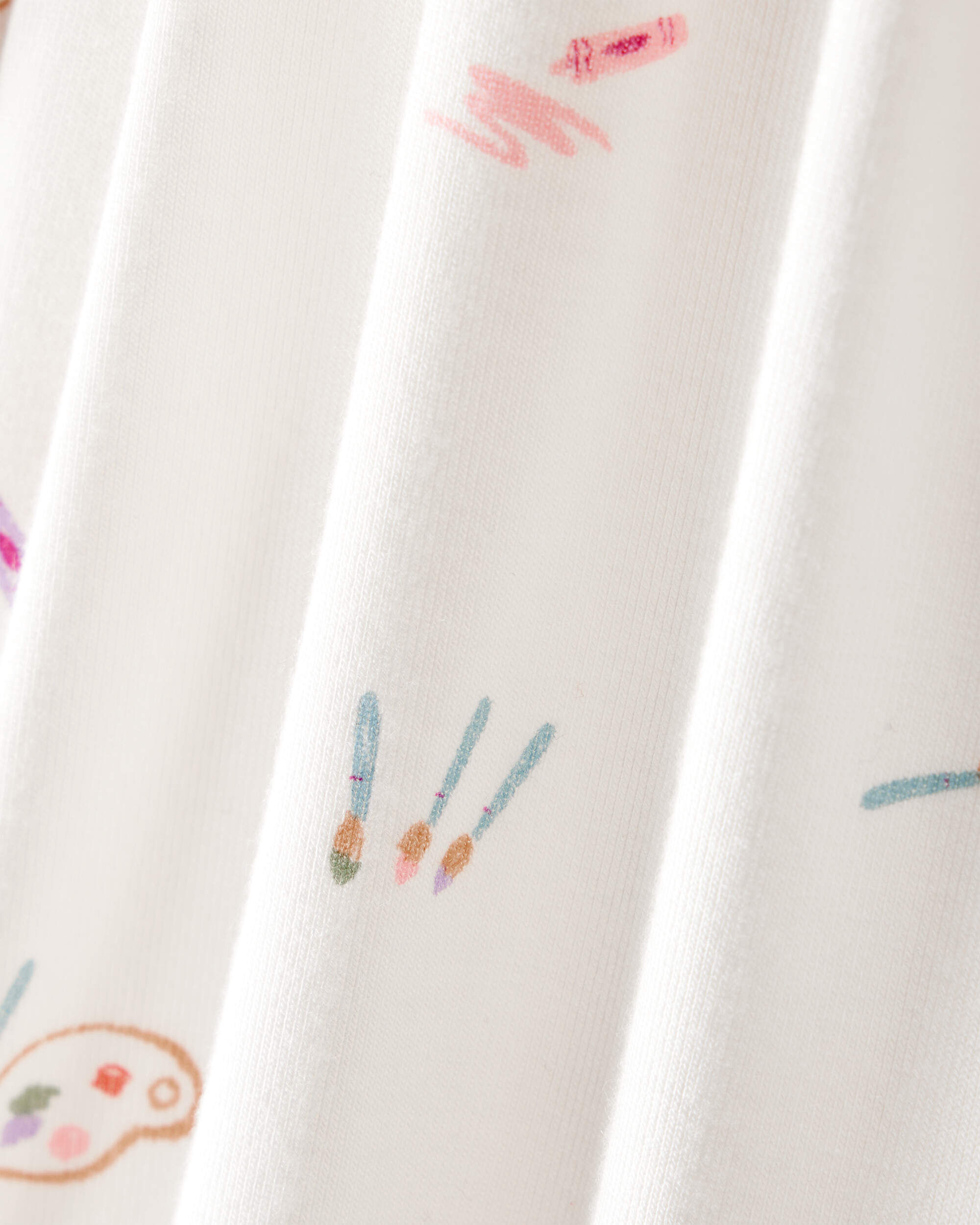 Carter's Baby Girl Paint Print PurelySoft Short-Sleeve Bodysuit Dress - Ivory