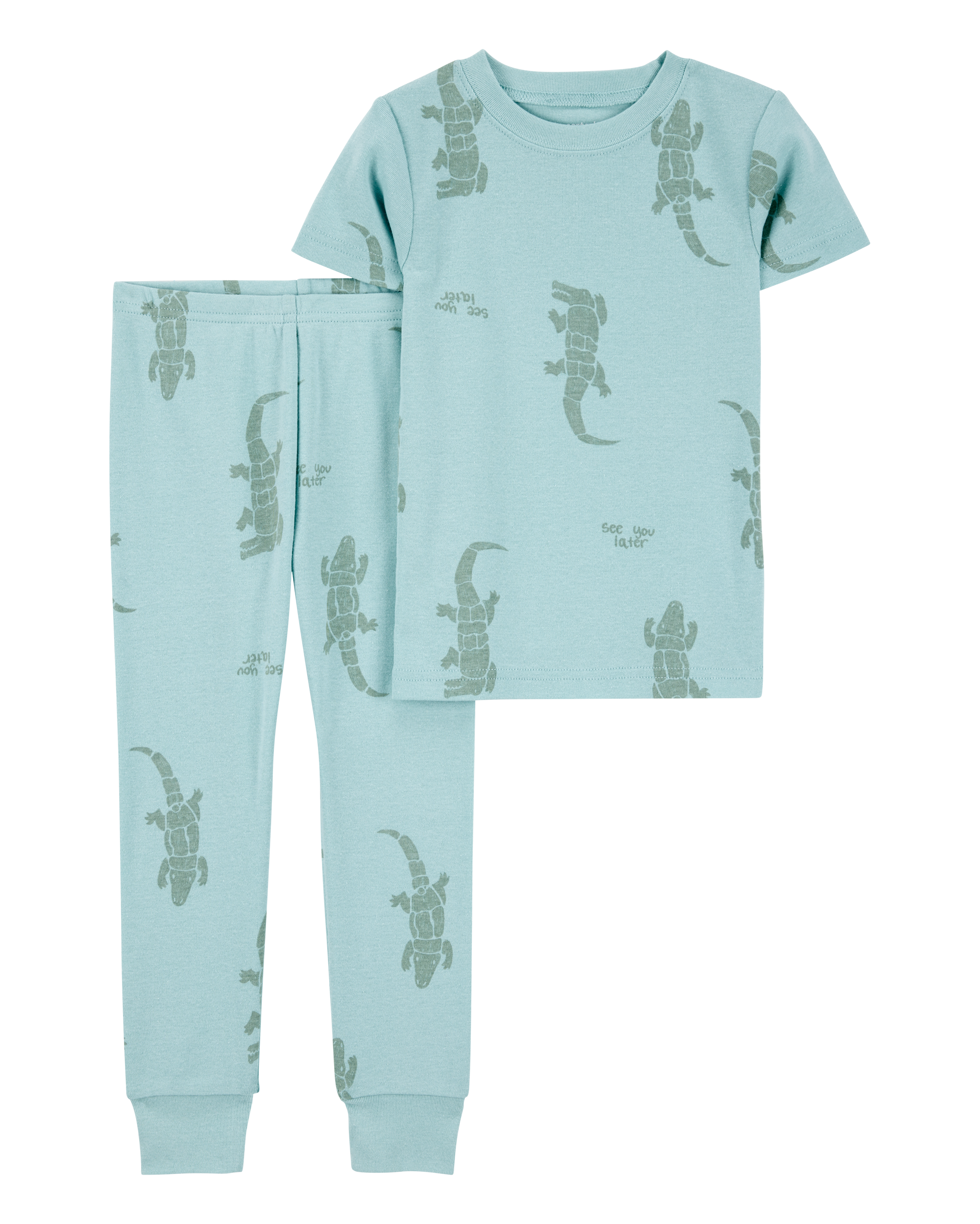 Carter's Toddler 4-Piece Snug Fit 100% Cotton Pajamas - Green/Blue