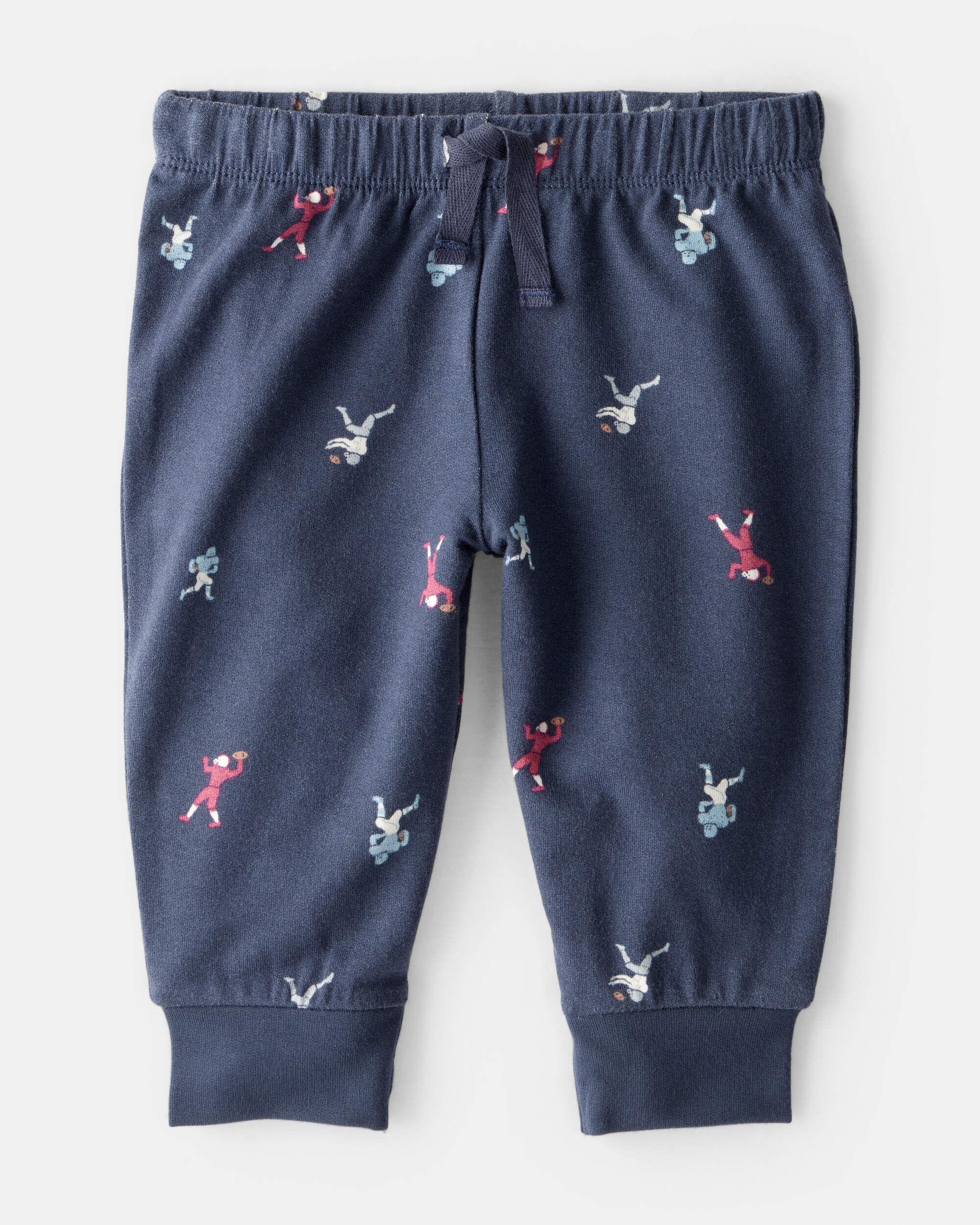 Carter's Baby Boy 2-Piece Football Print PurelySoft Long-Sleeve Tee & Pant Set - Blue