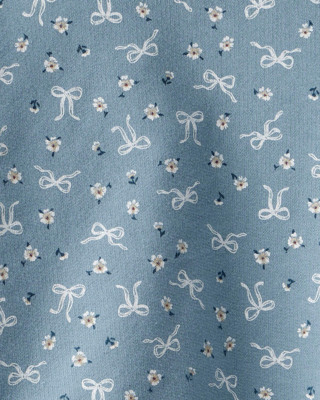 Carter's Baby Girl 2-Piece Bow Print Cotton Long-Sleeve Hoodie & Pant Set - Blue