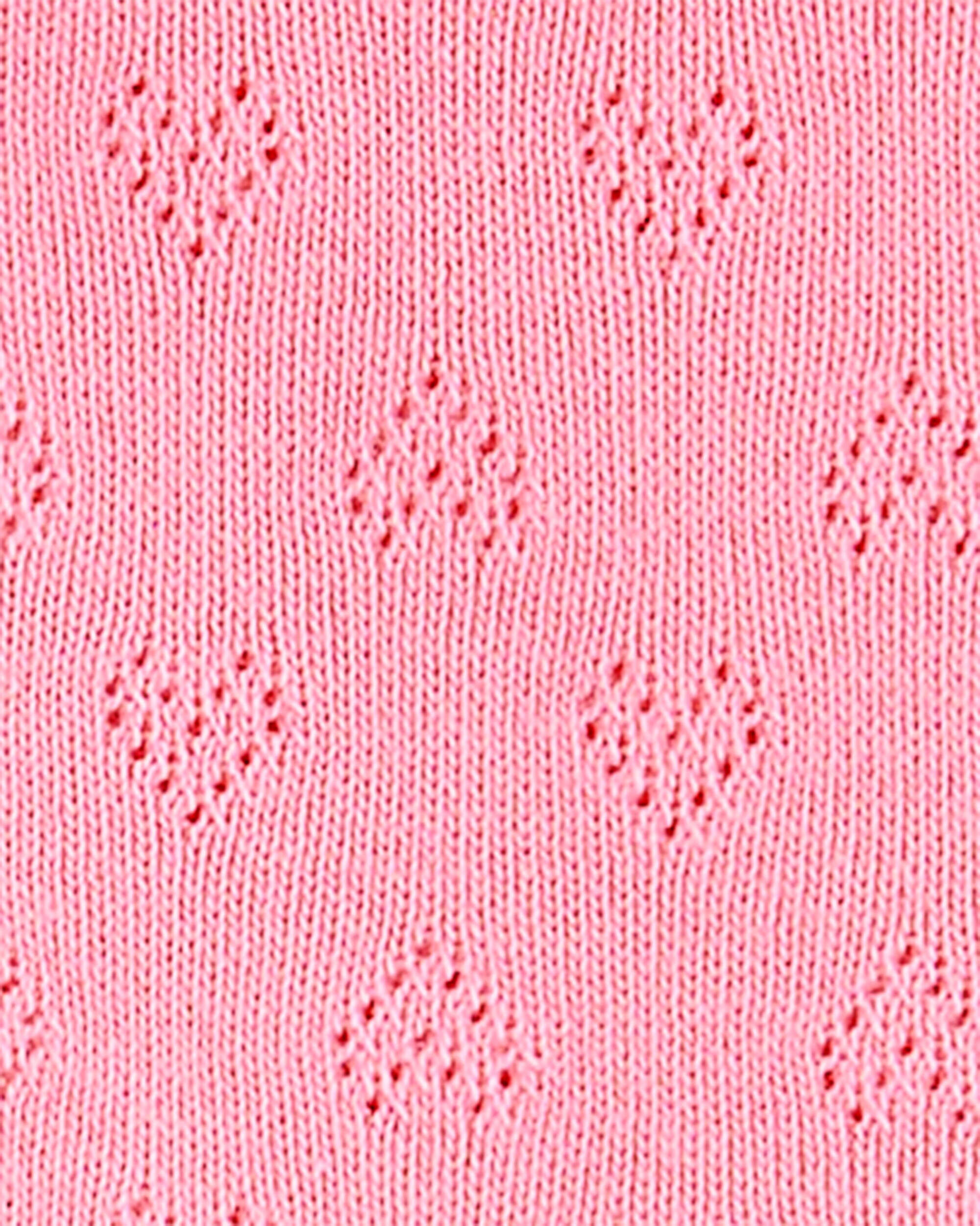 Carter's Baby Girl 3-Piece Pointelle Heart Outfit Set - Pink