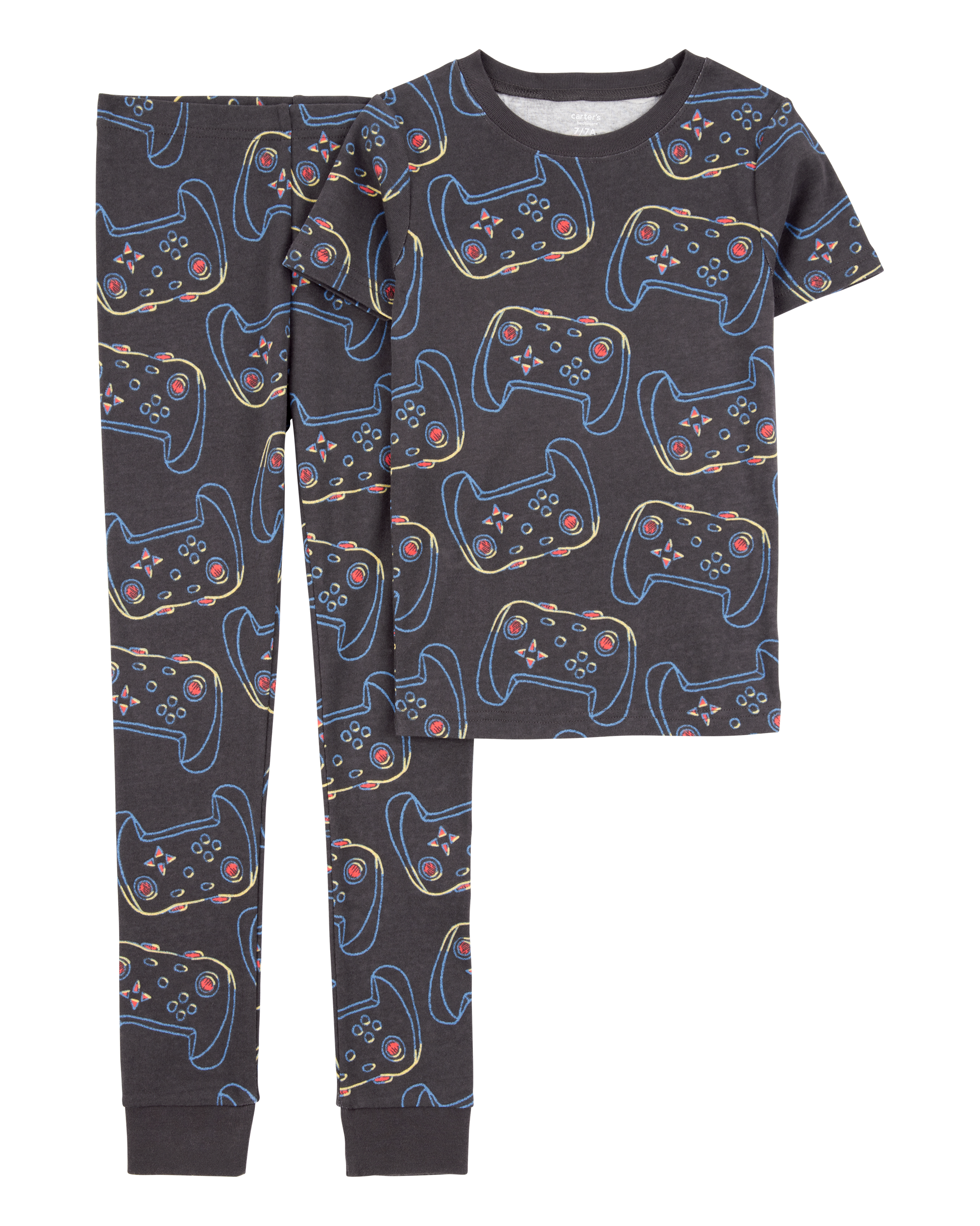 Carter's Kid 4-Piece Snug Fit 100% Cotton Pajamas - Blue/Black